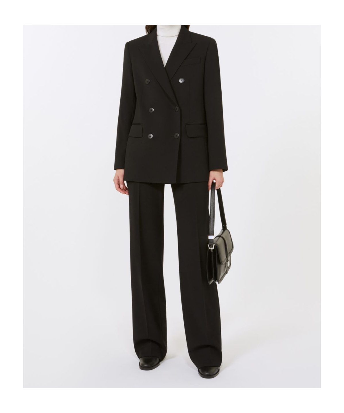 Max Mara Belt Loop Casual Pants In Black