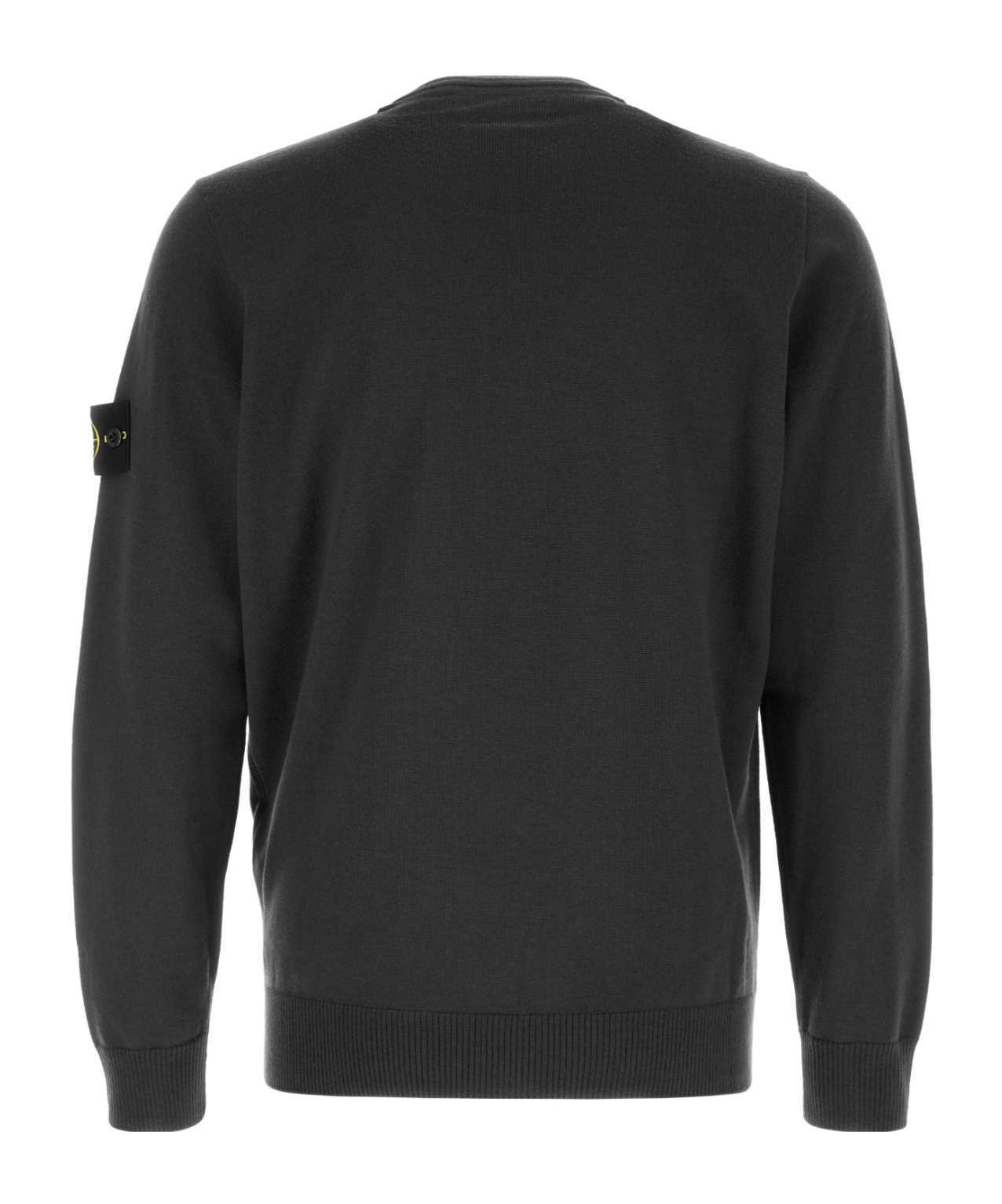 Stone Island Ghost Light Wool Knit Sweater In Gray