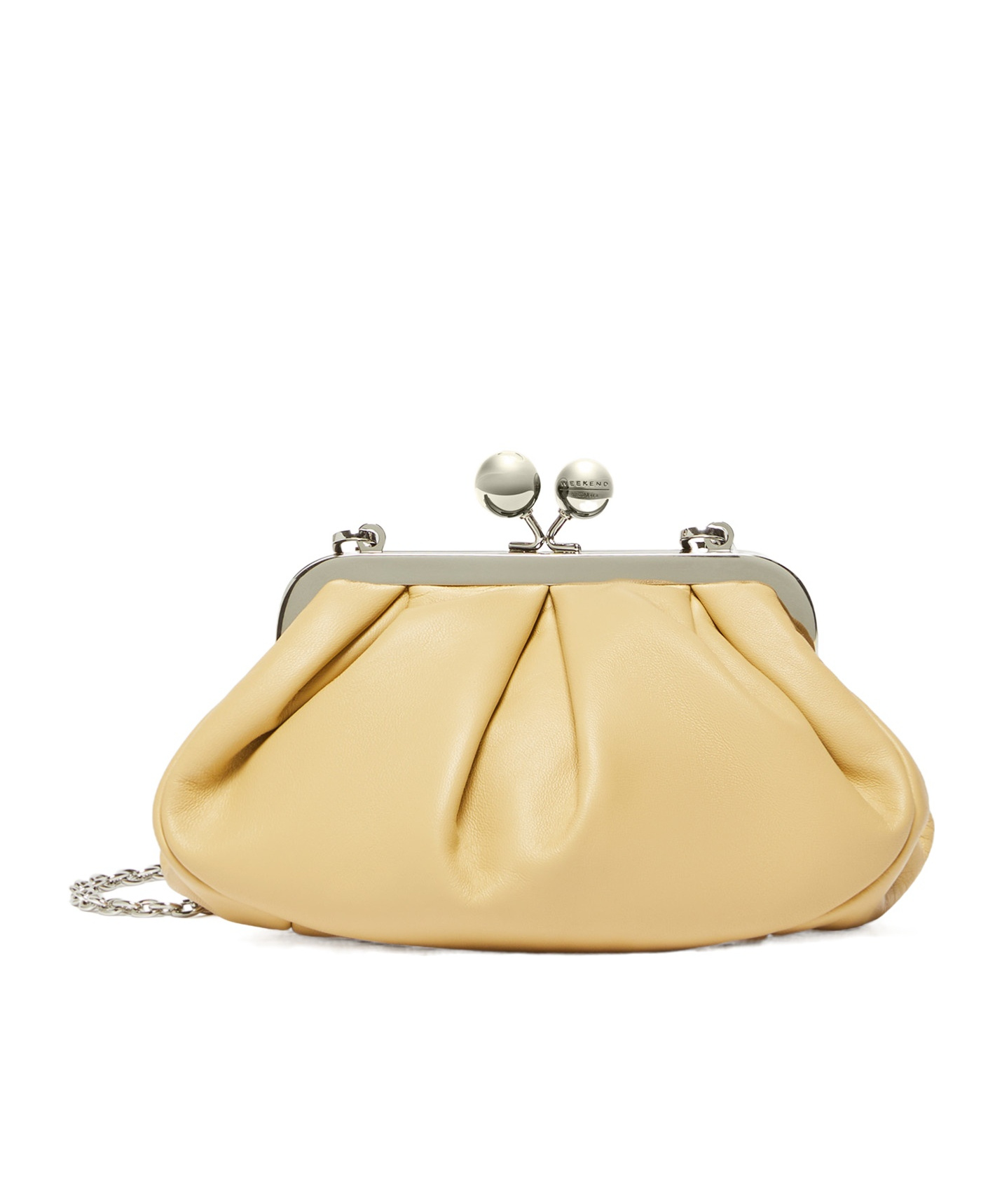 Weekend Max Mara Pasticcino Small Napa Purse In Nude