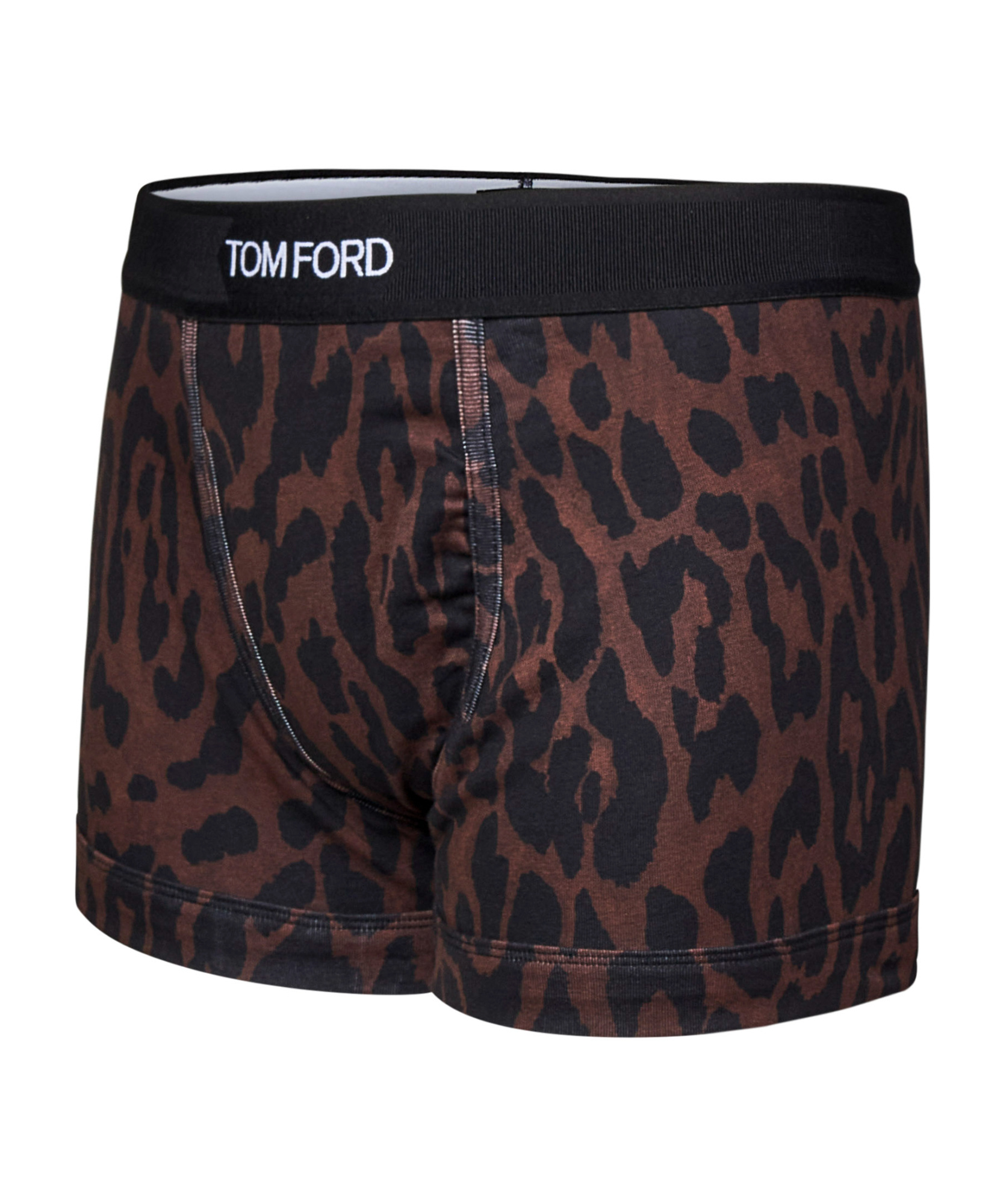 Shop Tom Ford Leopard Printed Boxers In Black