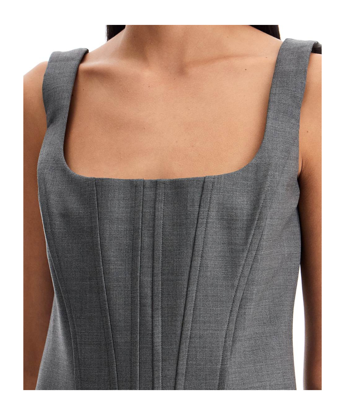 Giuseppe Di Morabito Women's Stretch Wool Corset Top With Nine Words In Black