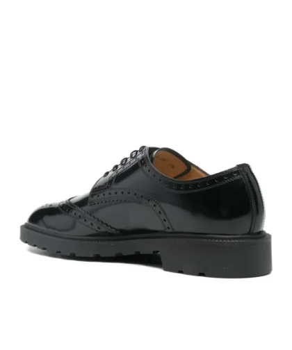 Bally Brogues With Leather Upper And Block Heel In Black