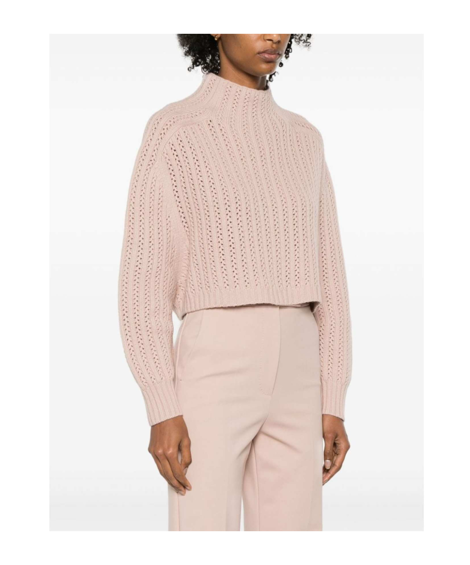 Max Mara Tricot-knit Cardigan In Pink