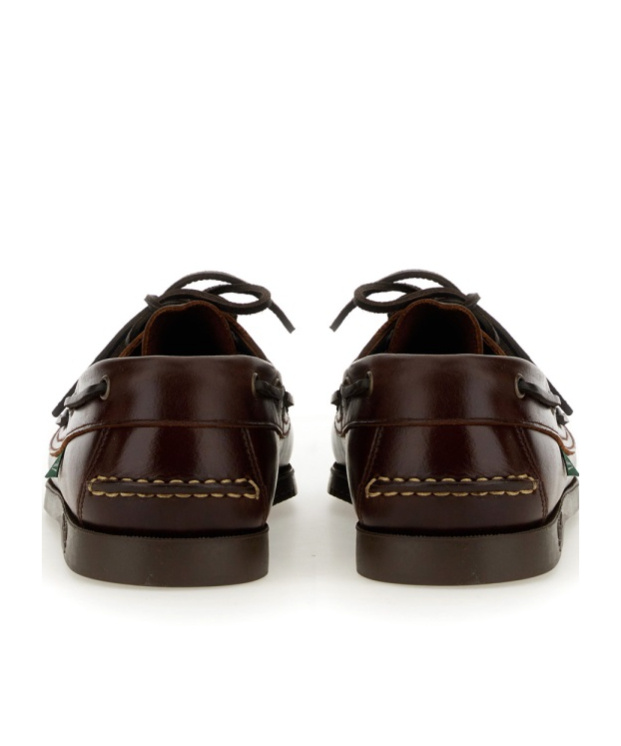 Paraboot Barth Round Toe Lace-up Shoes In Black