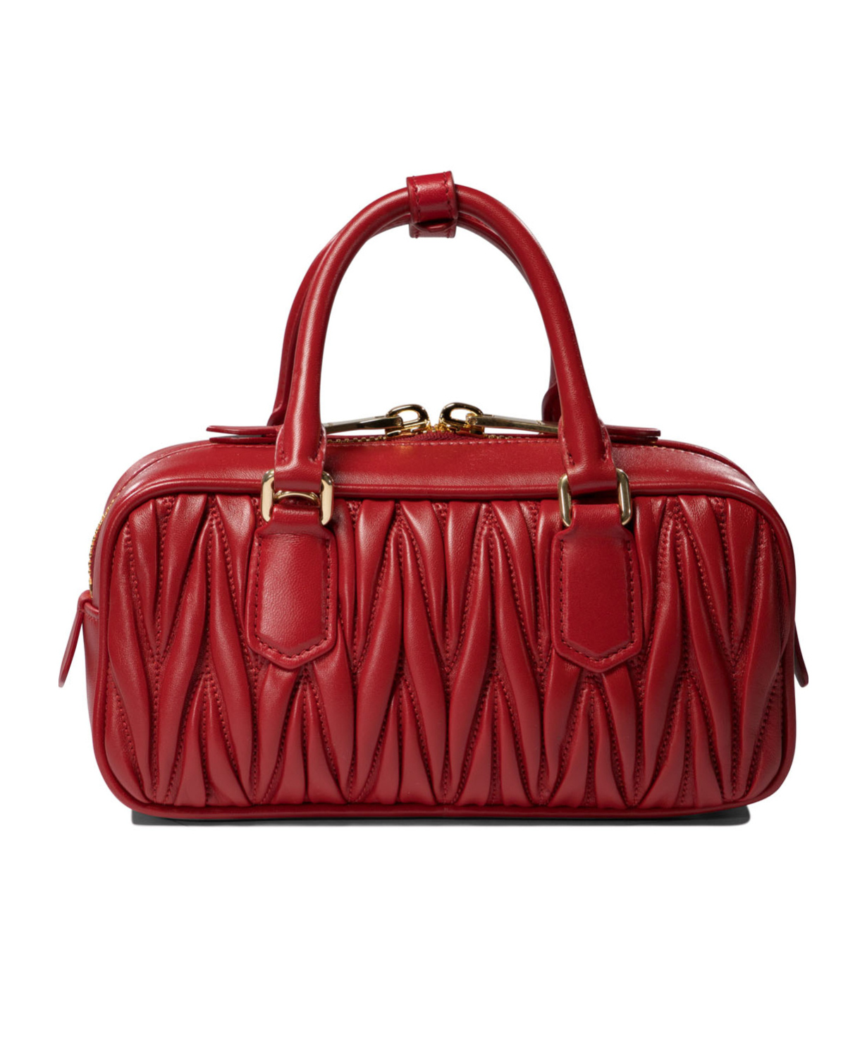 Miu Miu Arcadie Matelasse Bag In Red