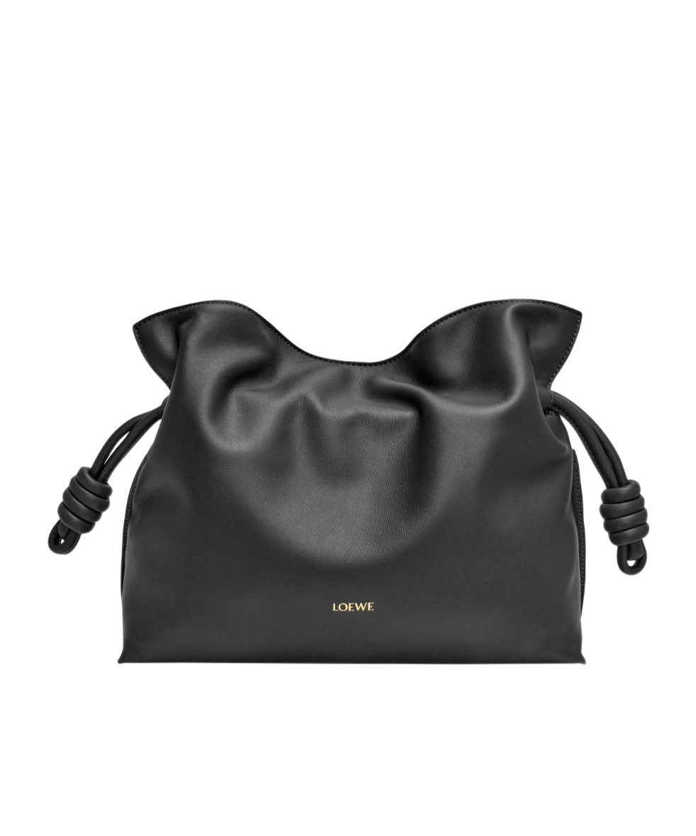 Loewe Medium Flamenco Clutch In Nappa Calfskin In Black