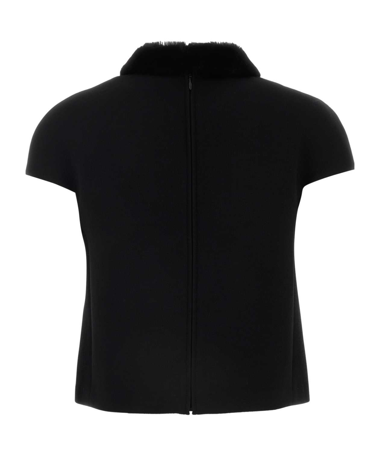 Prada Short-sleeved Shirt In Black