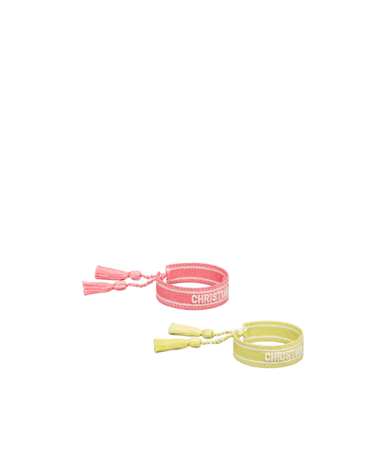 Dior Christain  Iviera Fabric Bracelet In Pink