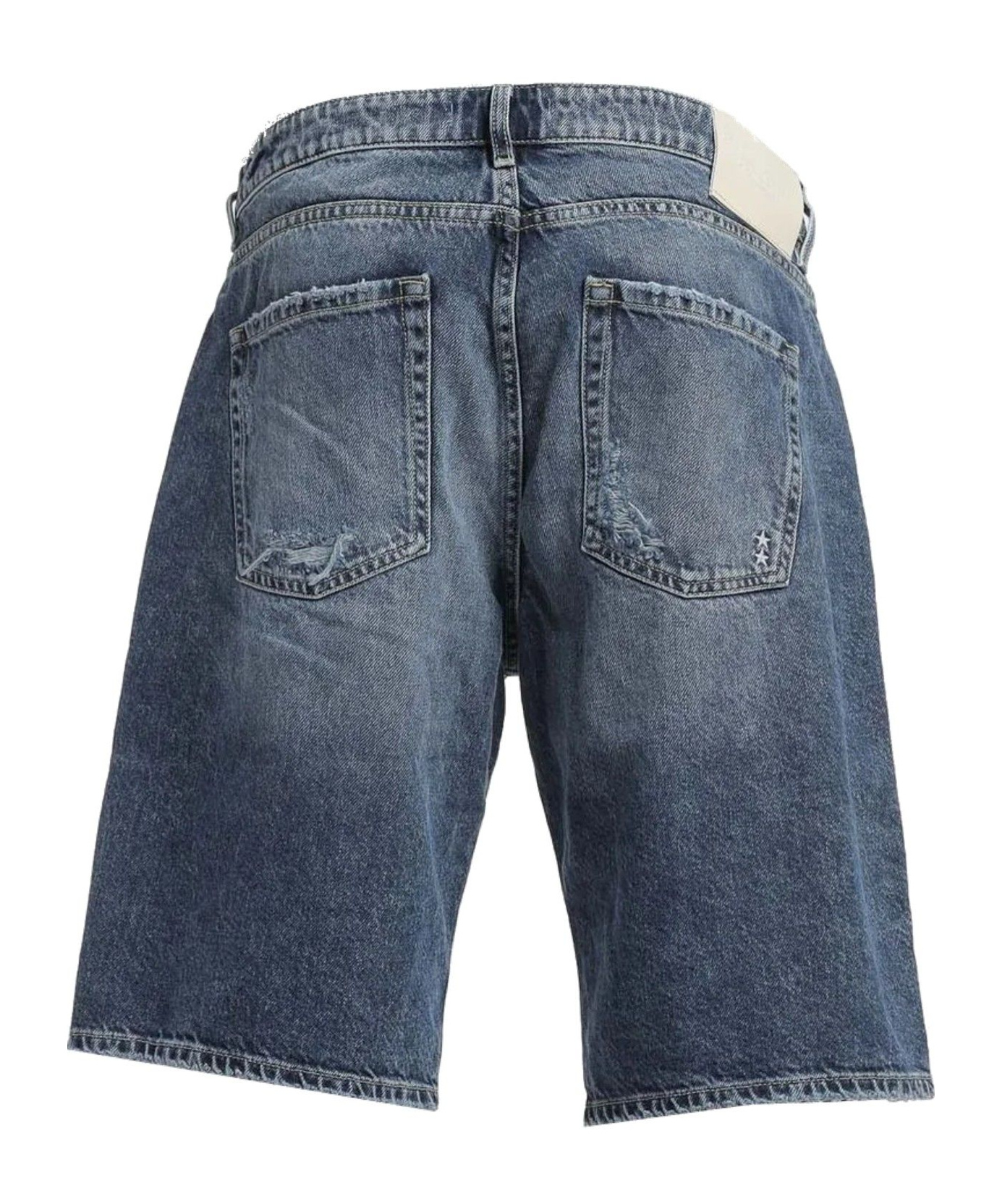 Icon Denim Denim Shorts With Belt Loops In Blue