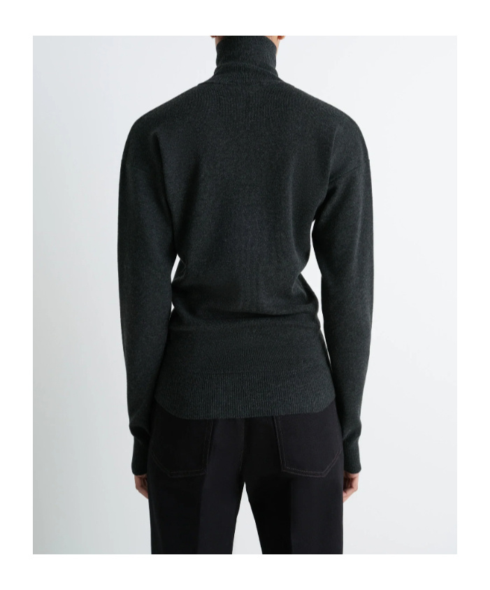 Lemaire High-neck Buttoned Cardigan In Black
