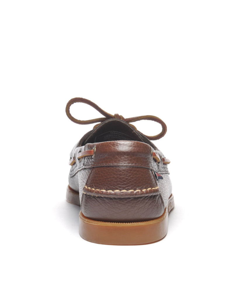 Sebago Lace-up Leather Boat Shoes In Brown
