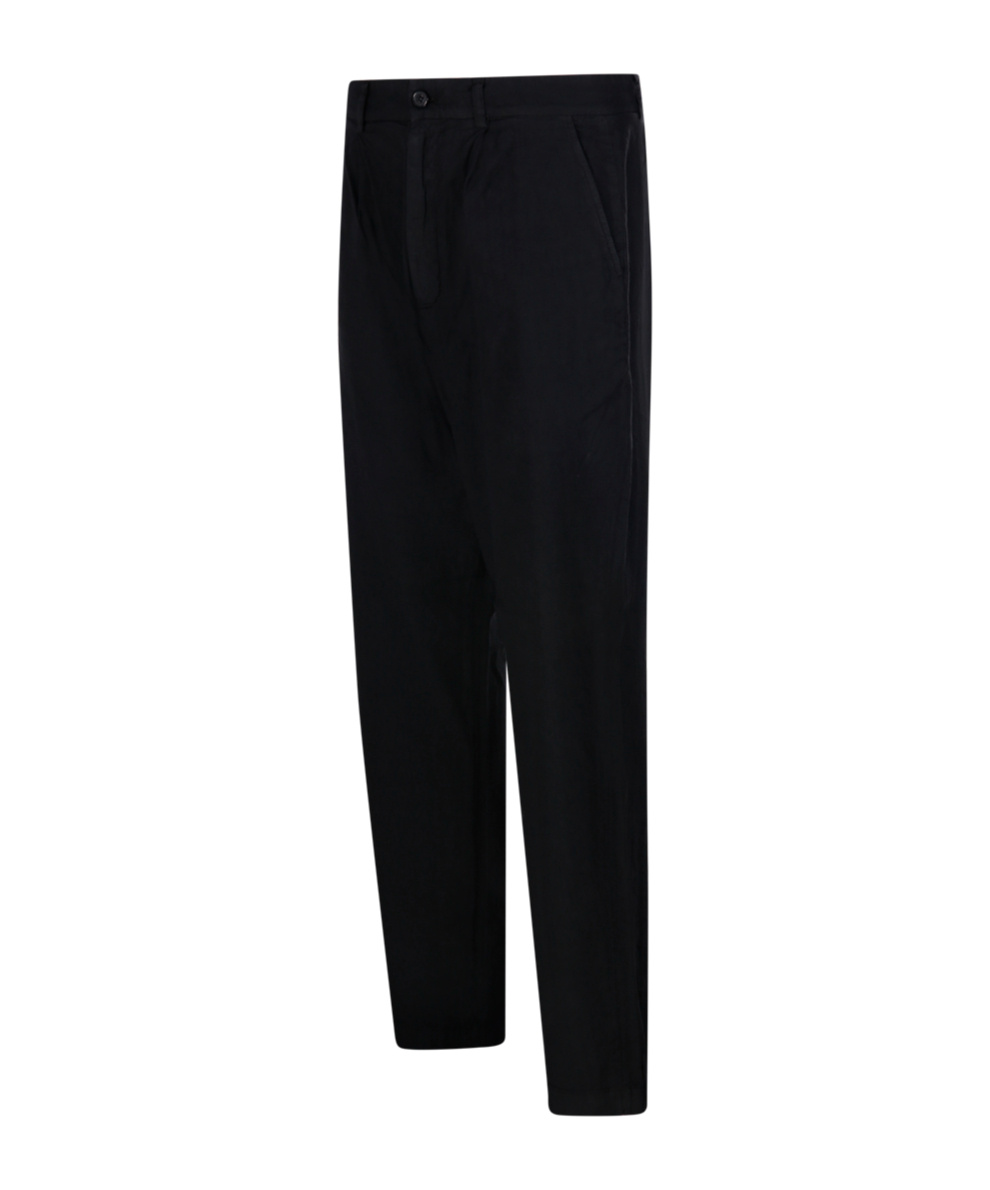Department Five Linen-blend Trousers In Black
