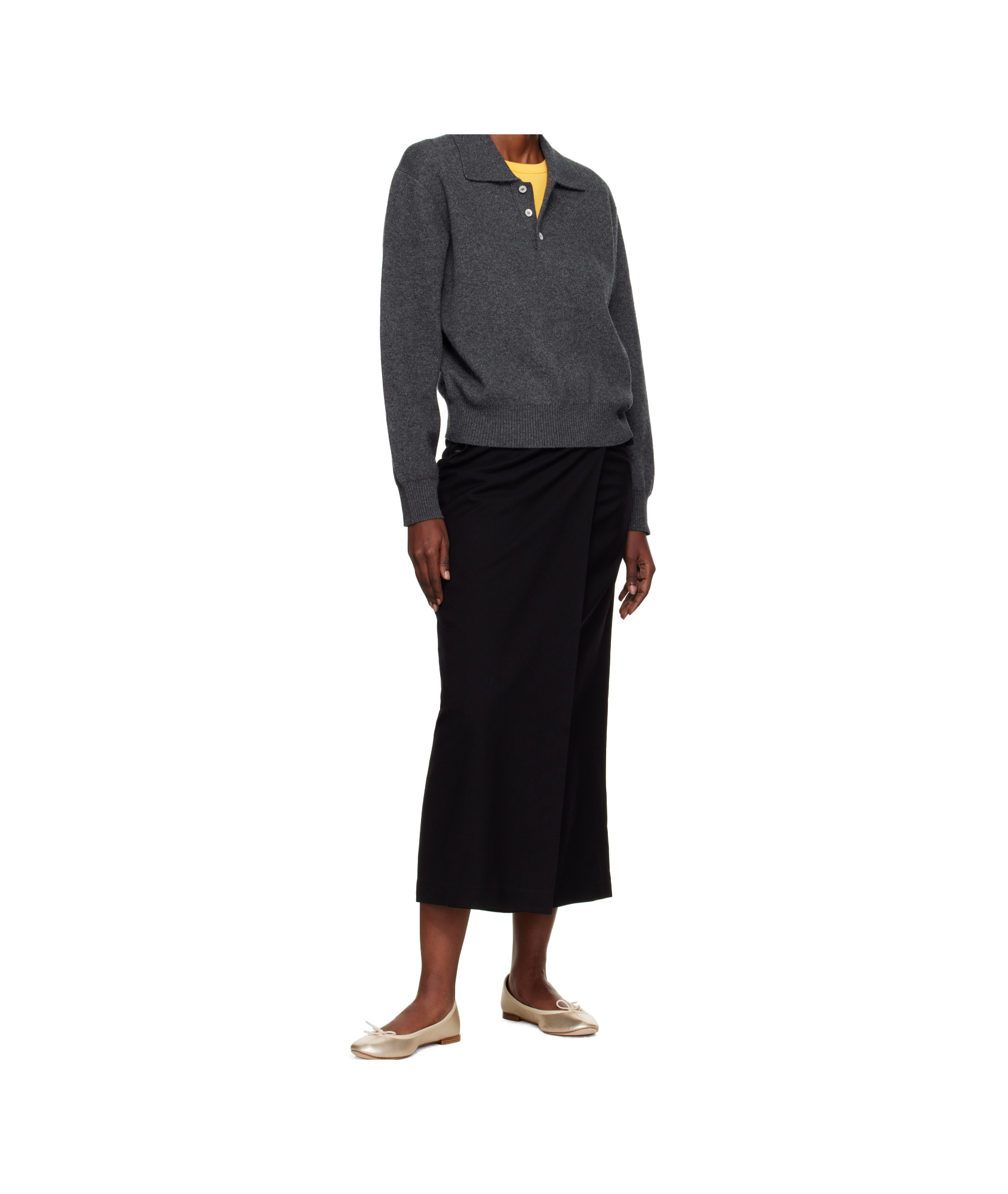 Dunst Long-sleeved Button-detailed Sweater In Gray