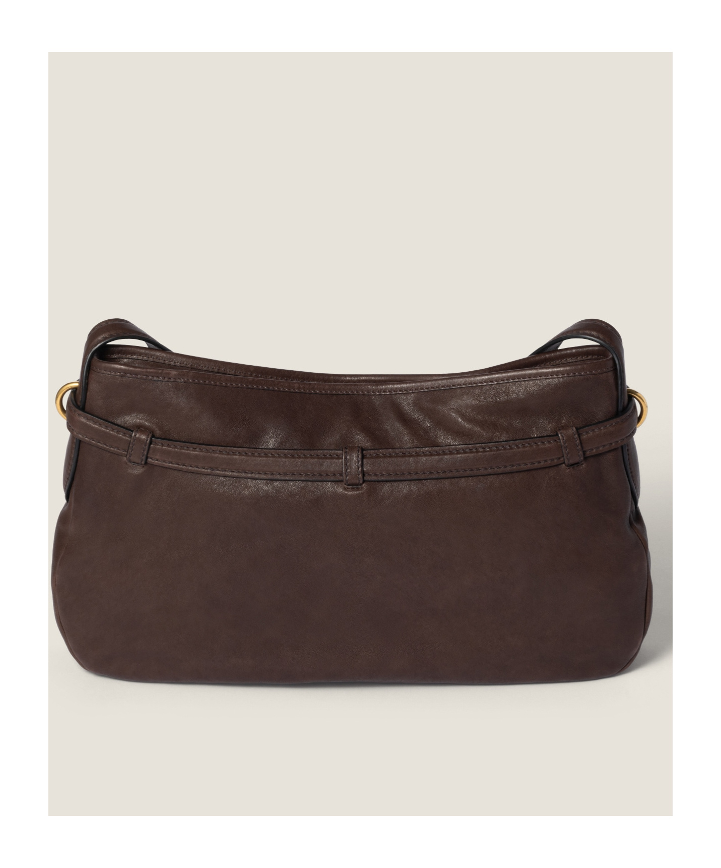 Miu Miu Logo Shoulder Bag In Black