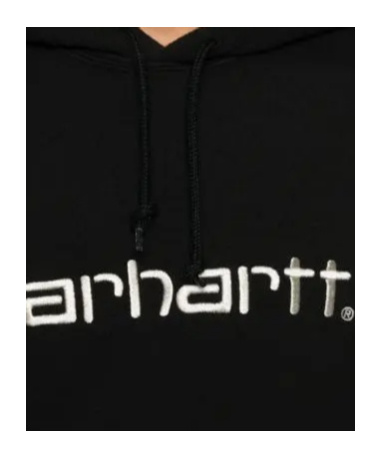 Junya Watanabe Men Printed Cotton Hoodie In Black