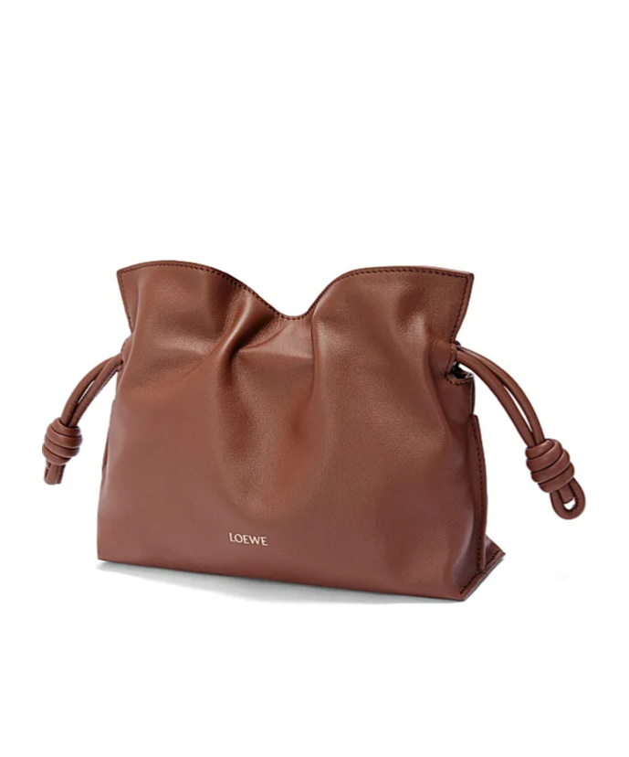 Loewe Mini Puzzle Leather Shoulder Bag In Brown