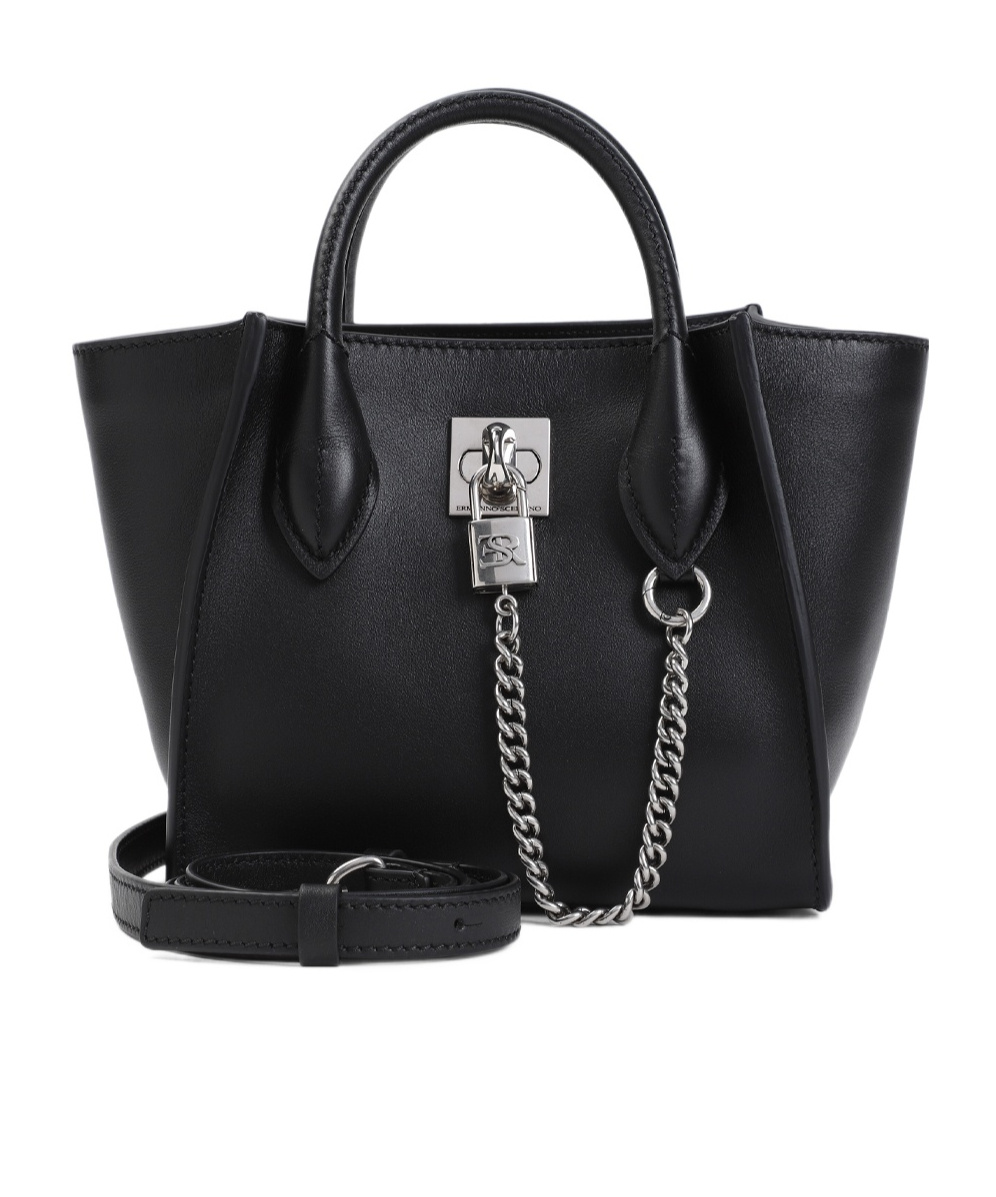Ermanno Scervino Double Hand Shoulder Bag In Black