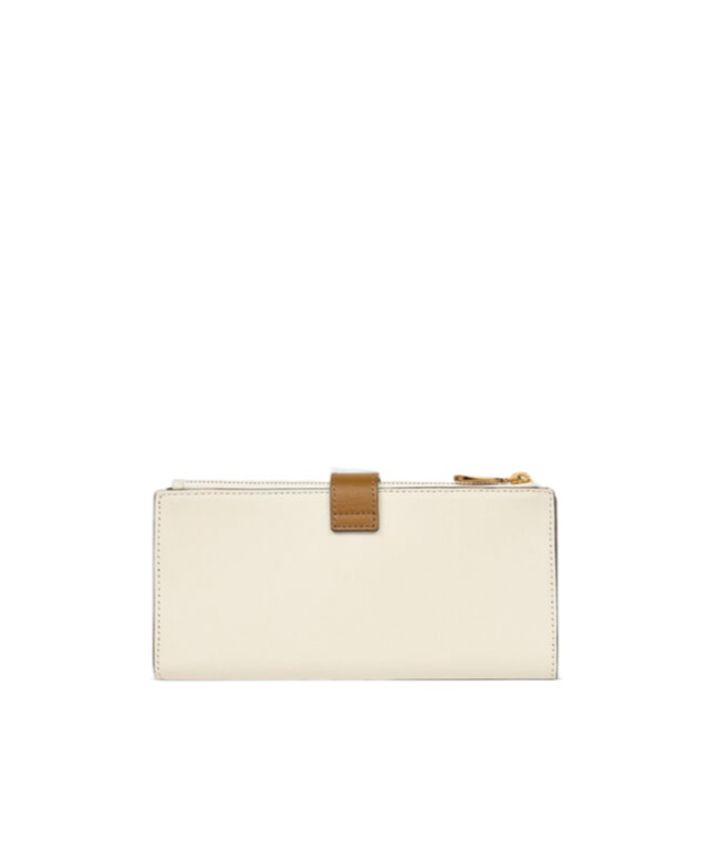 Etro Leather Wallet With Pegaso Button In White
