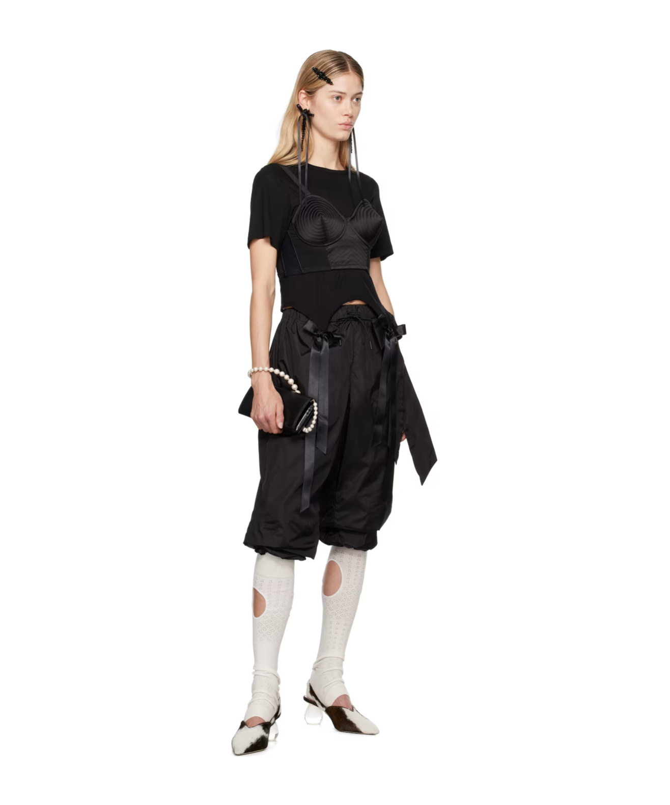Simone Rocha Elastic Waist Sweatpants In Black