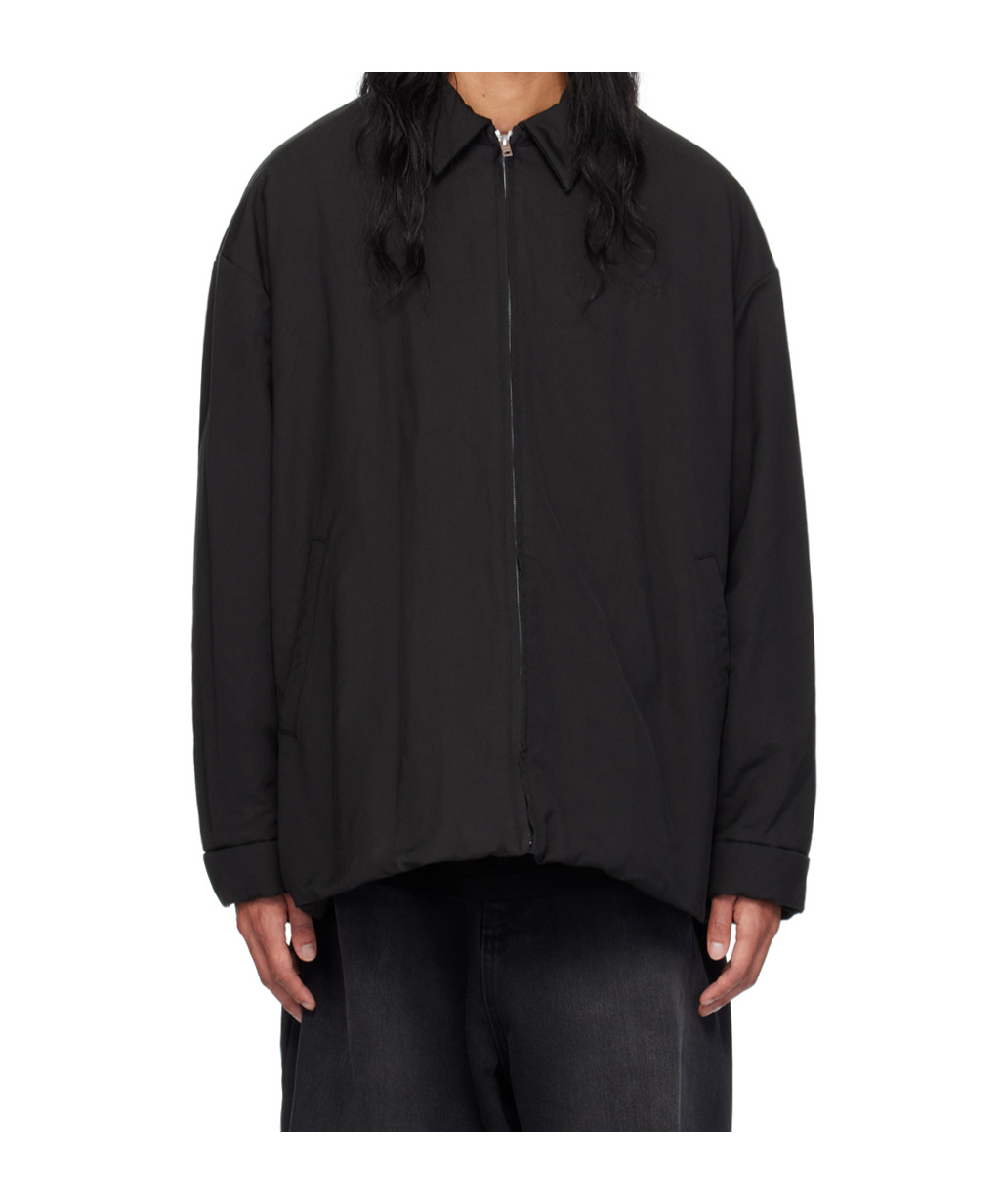 We11 Done Logo Zipper Casual Jacket In Black