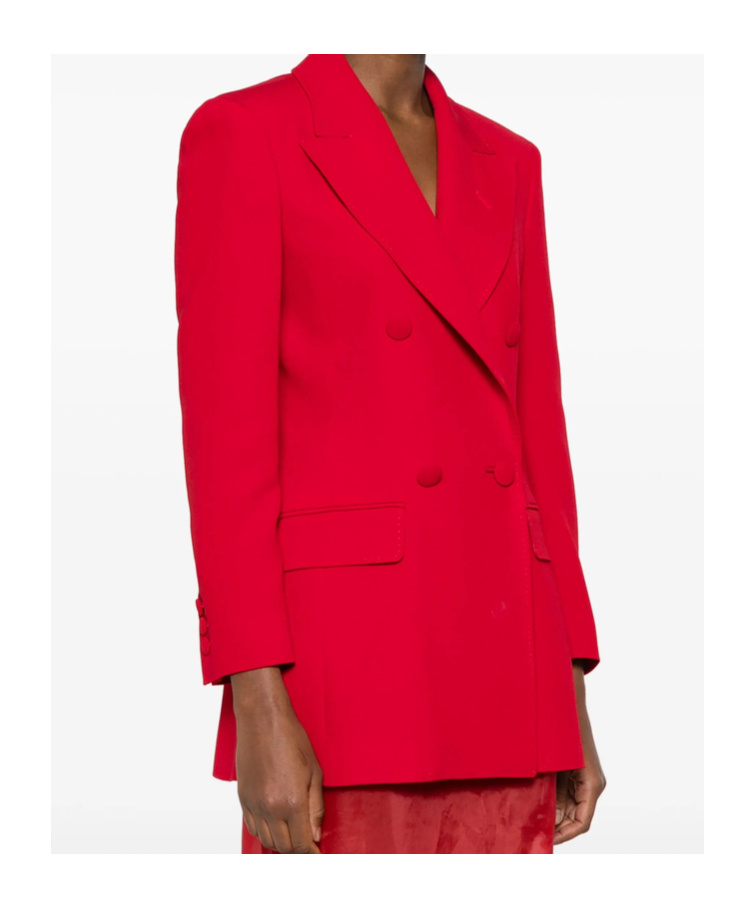 Marella X Emily Ratajkowski Waisted Blazer In Bright Red