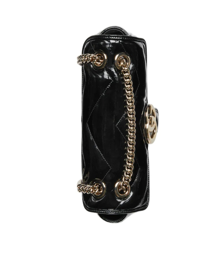 Gucci Small Gg Marmont Shoulder Bag In Black
