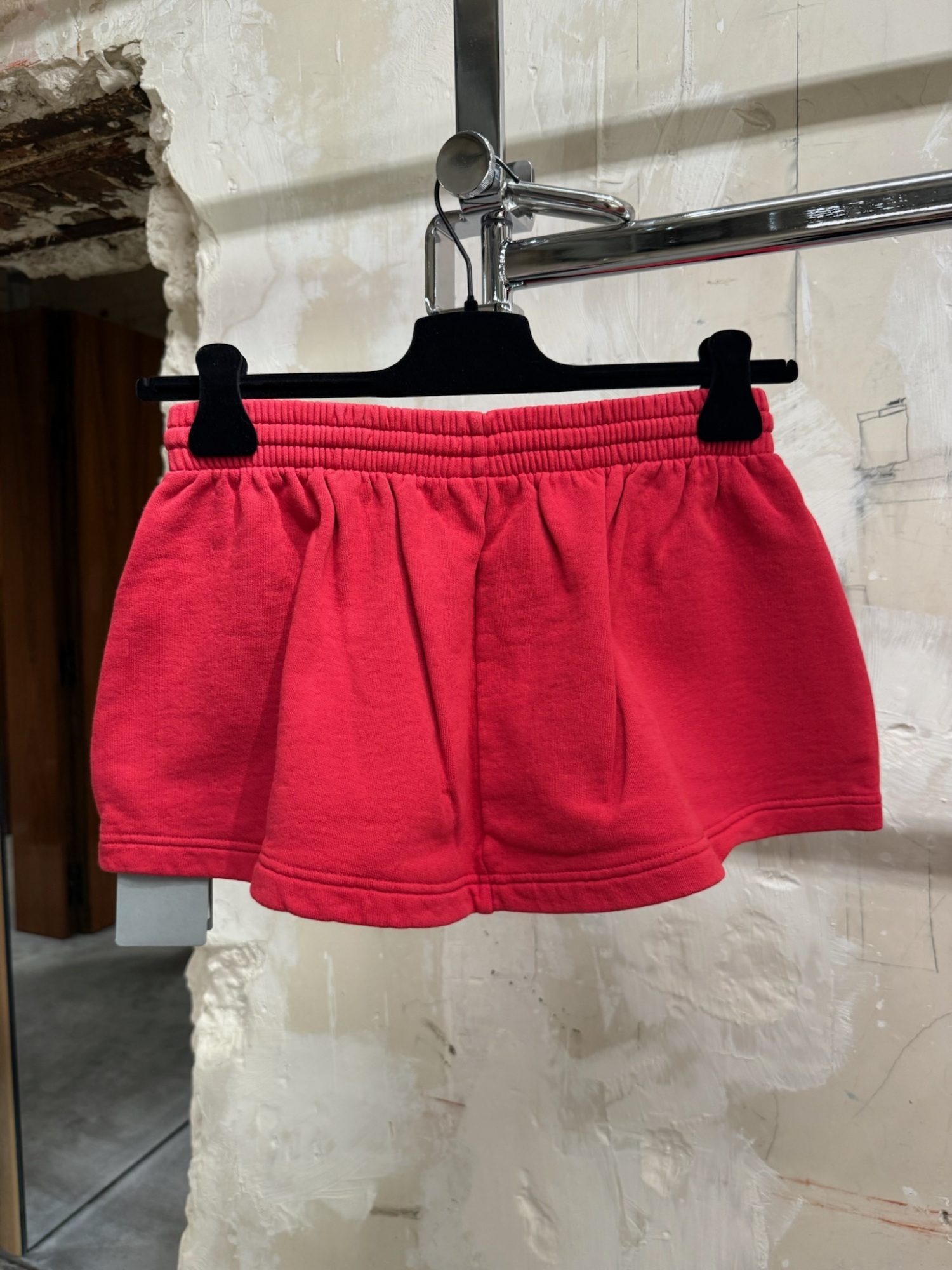 Balenciaga Drawstring Mini Skirt In Red