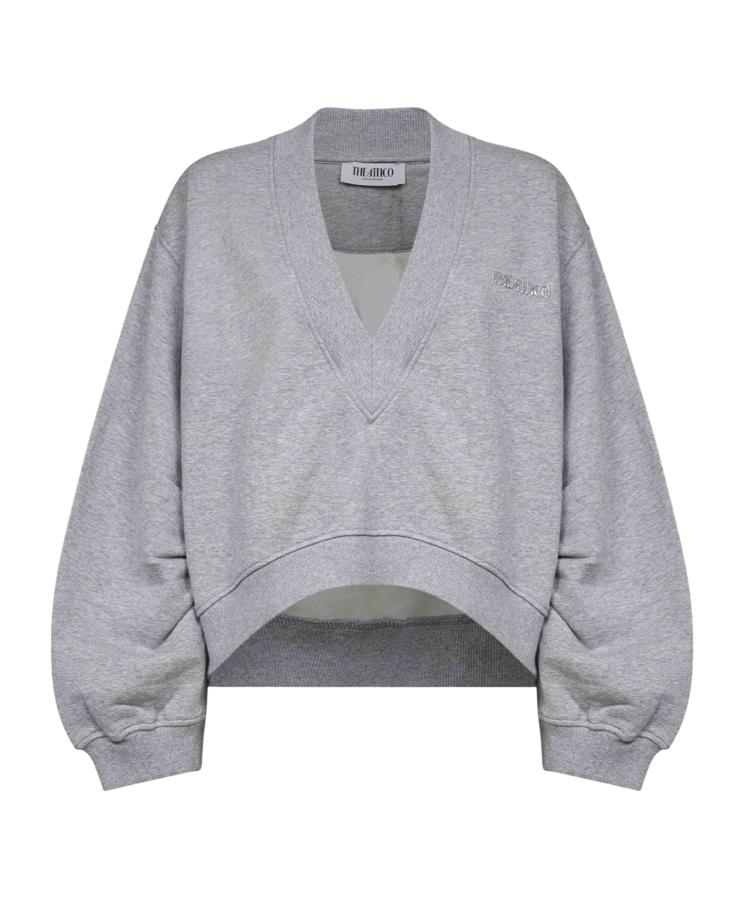 Attico Fleece Sweatshirt Sweatshirts Grey In Gray