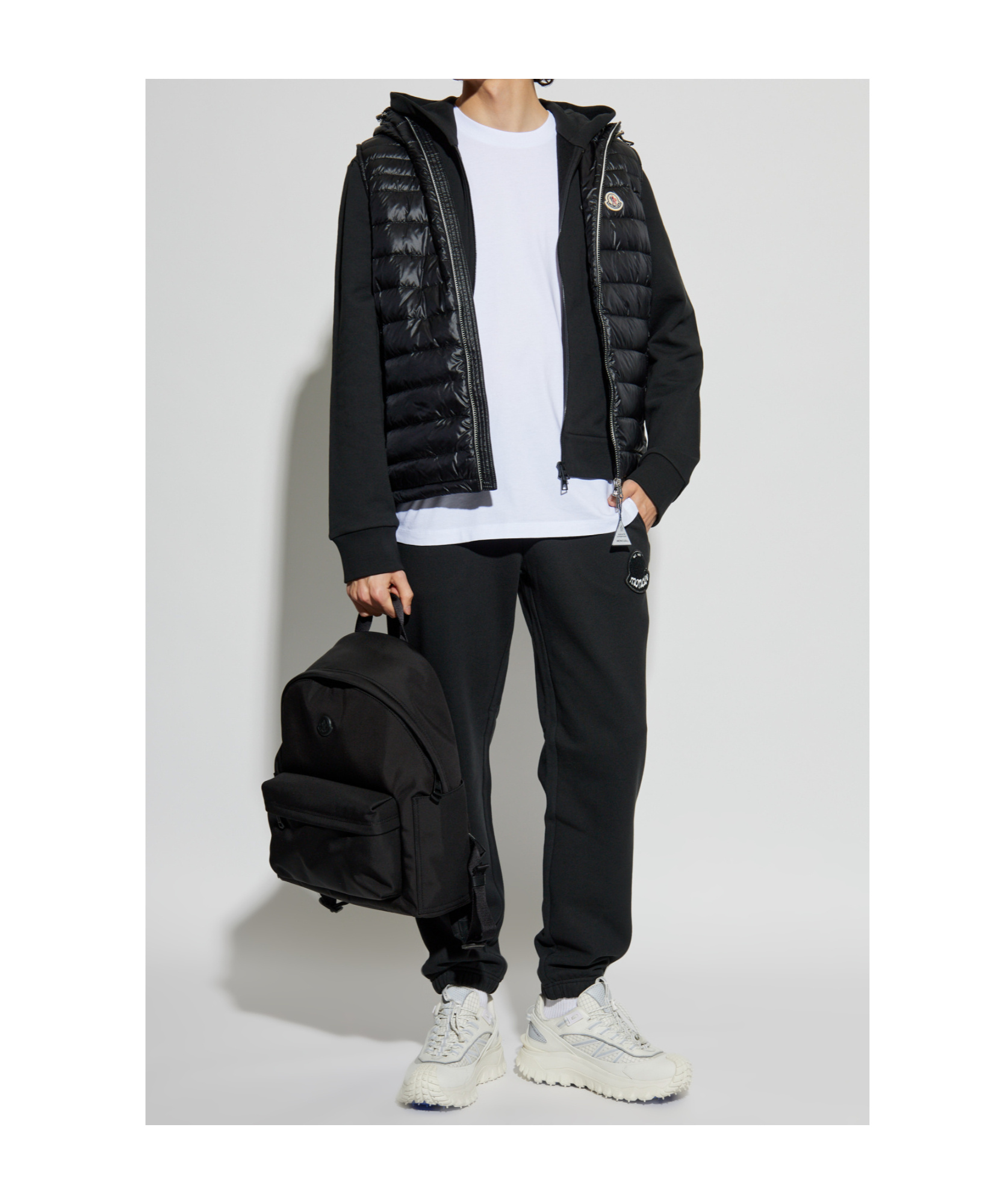 Moncler Set Of 3 Logo Cotton Jersey T-shirts In Multi