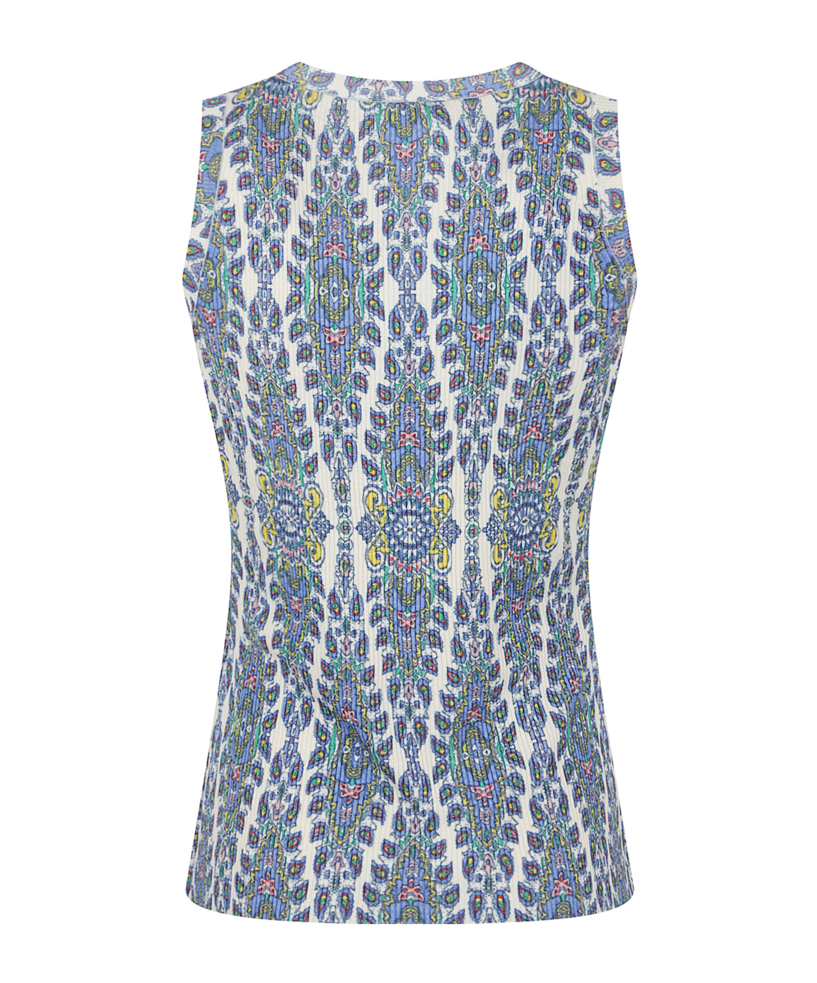 Etro Sleeveless V-neck Ribbed Pattern Top
