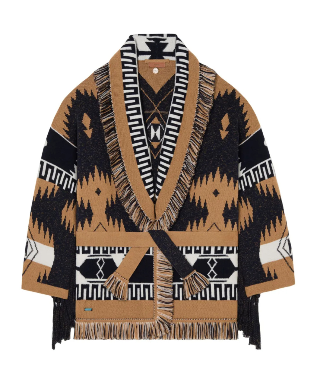 Alanui African Vibes Cardigan In Black