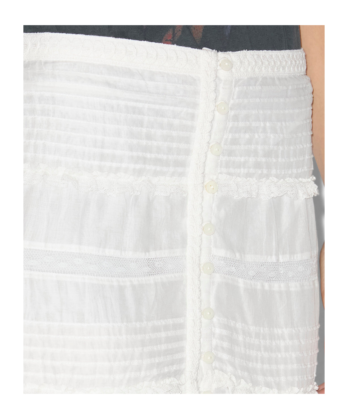 Isabel Marant Étoile White Cotton Voile Dusta Long Skirt In White