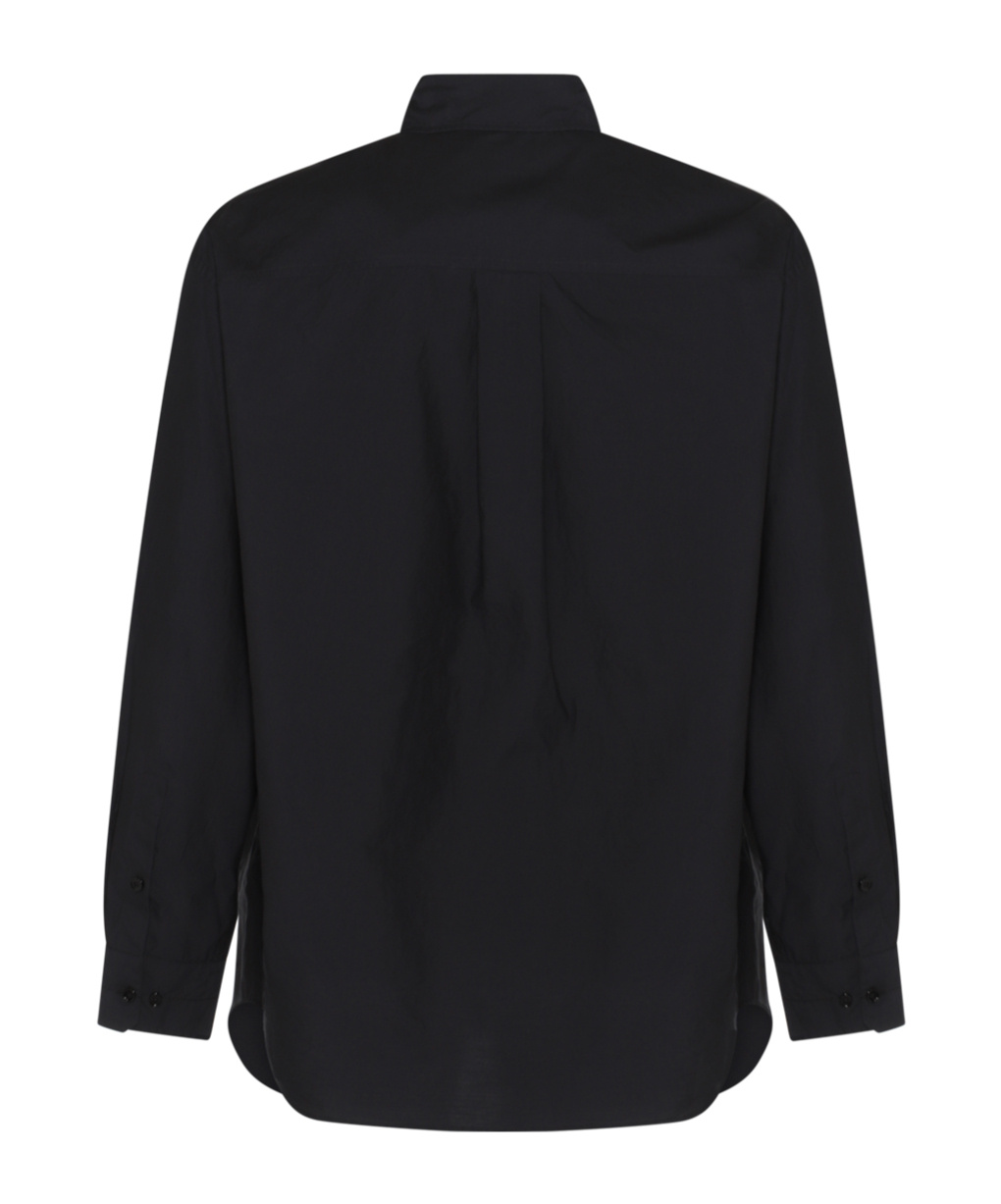 Lemaire Long-sleeved Shirt In Black