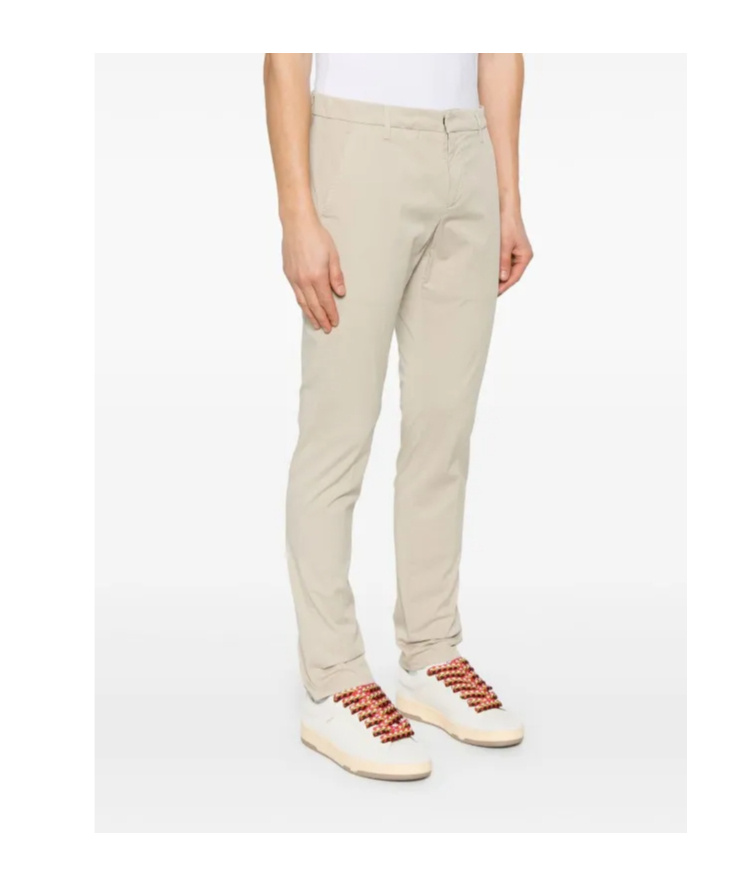 Dondup Pressed-crease Slim-fit Trousers In Nude