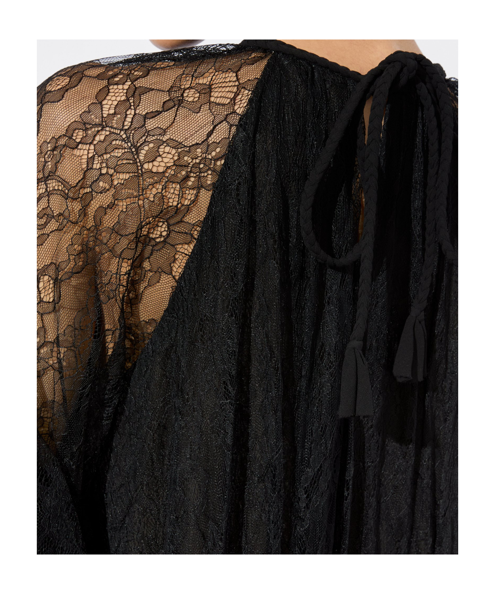 Alice And Olivia Delia Ruffled Tunic Dress In Black
