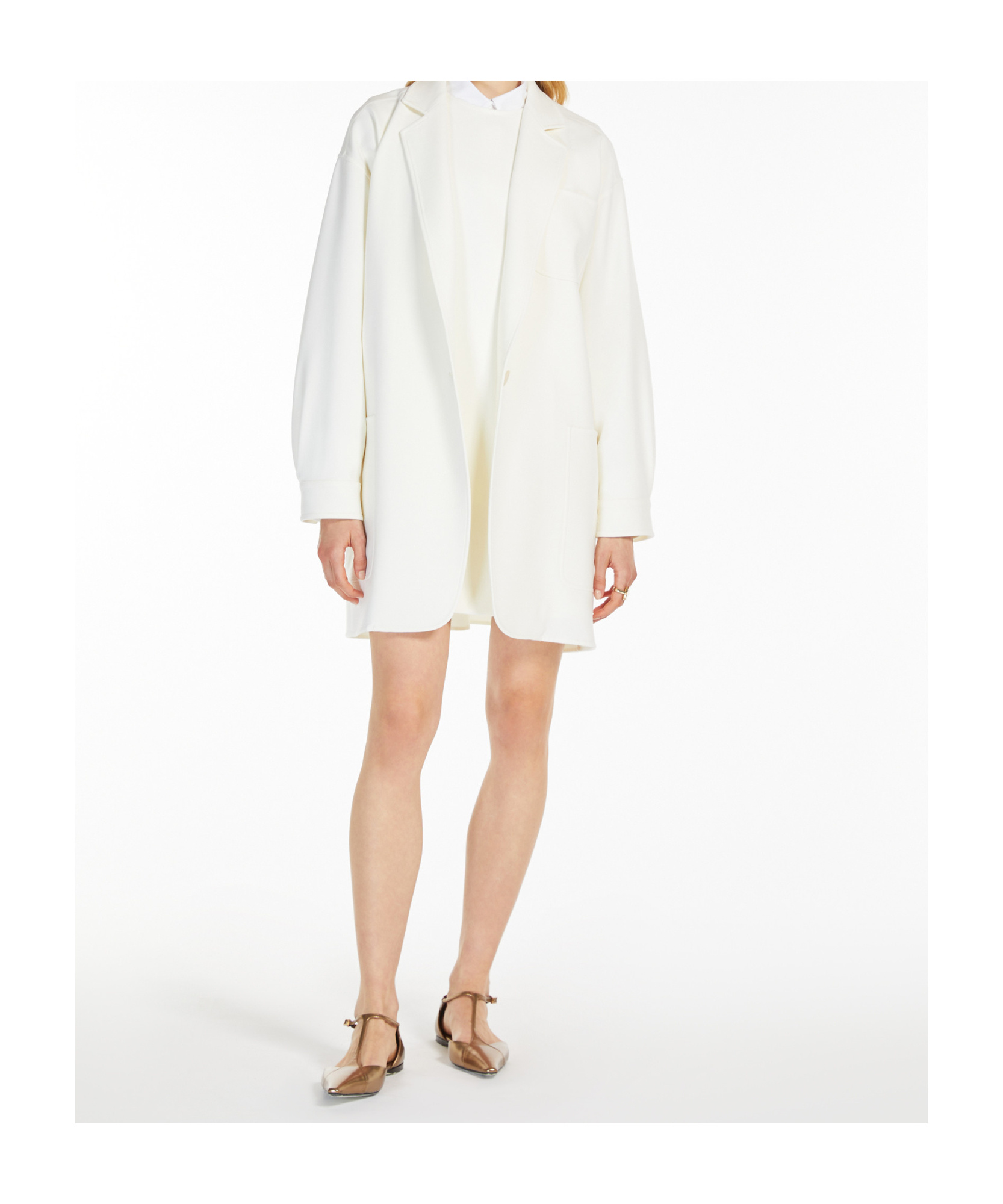 MAX MARA LONG-SLEEVED WOOL SUIT COAT