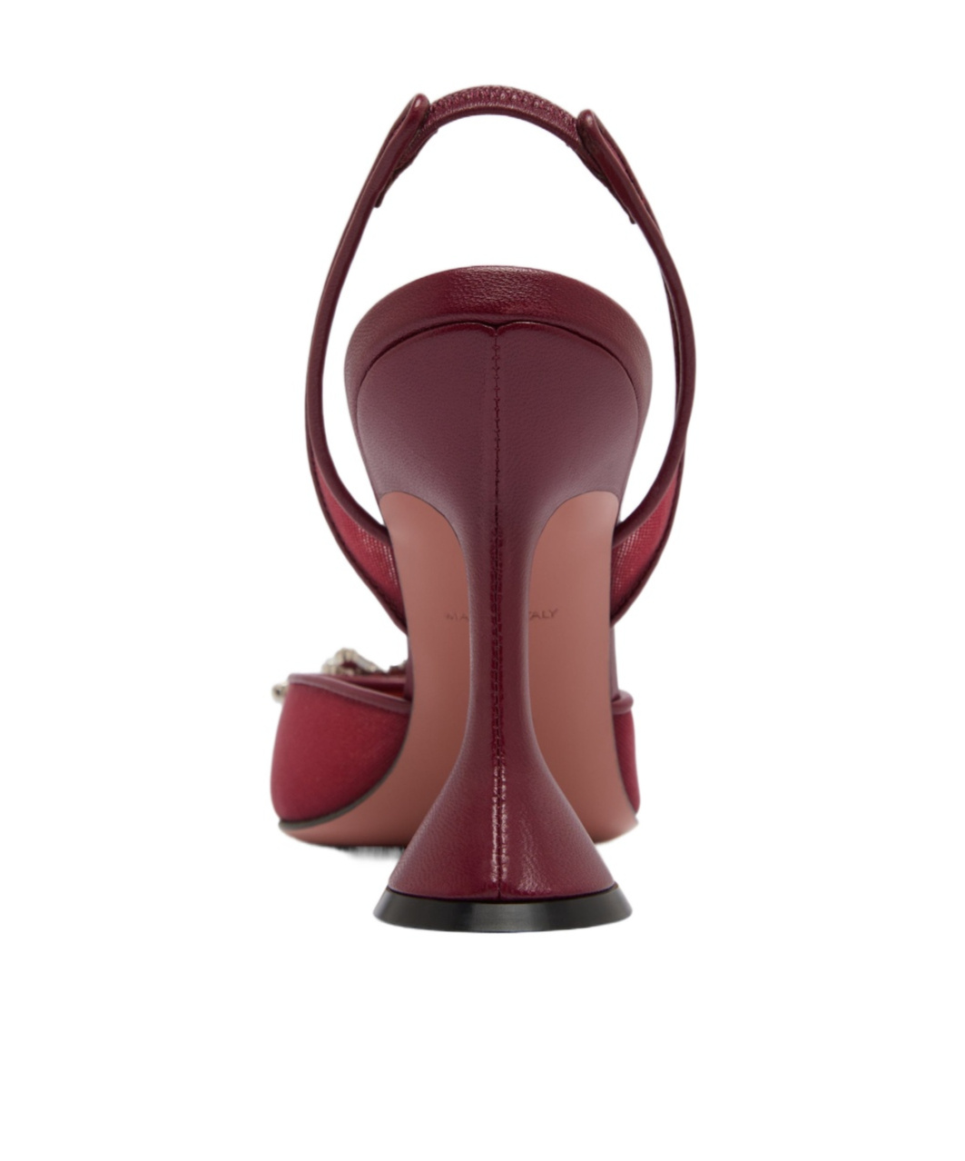 Amina Muaddi 95mm Begum Crystal-embellished Heeled Sandals In Burgundy