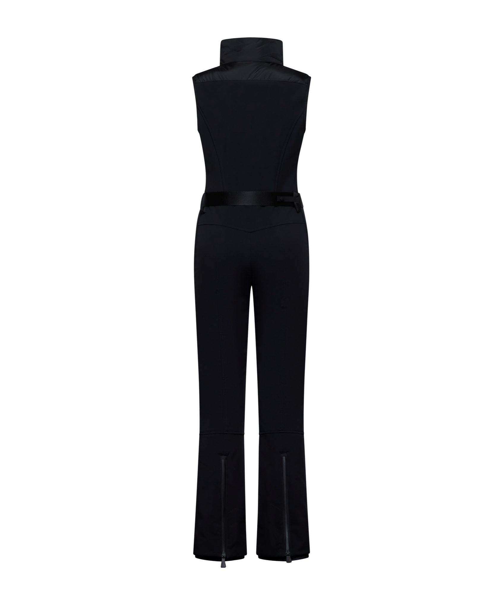 Moncler Black And White Down-filled Ski Suit In Black