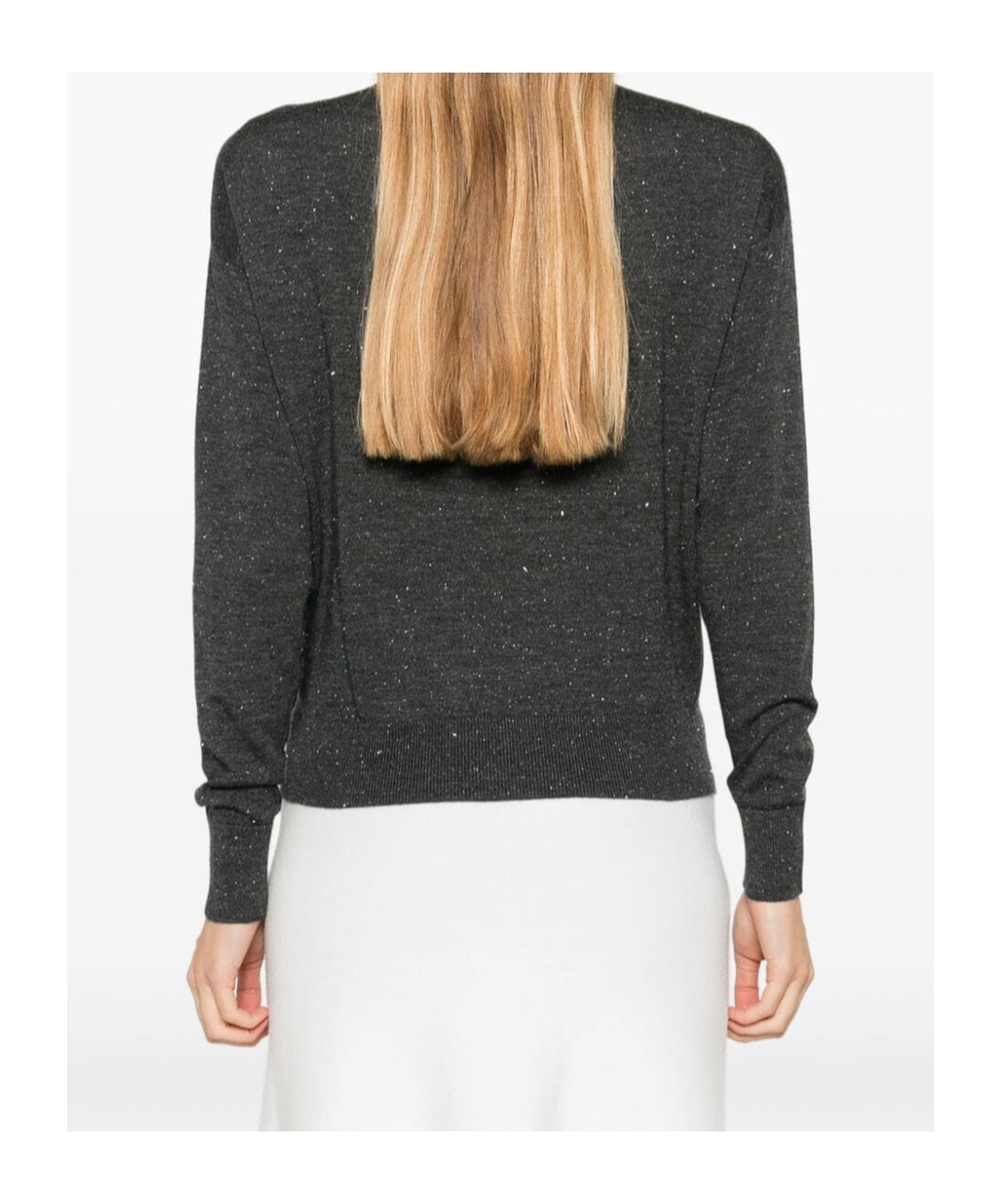 Shop Peserico Lurex-detail Roll-neck Sweater In Black