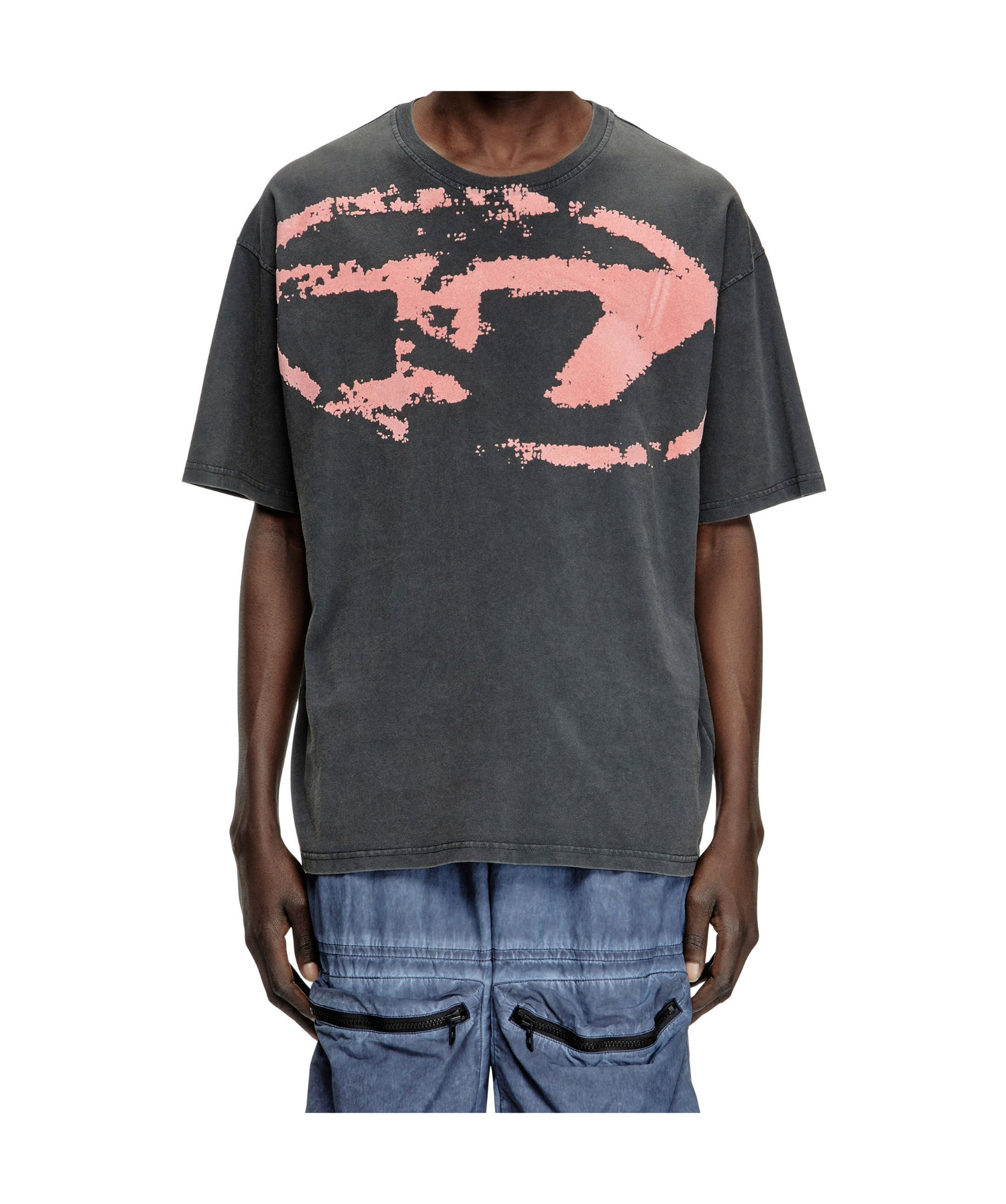 Diesel T-boxt T-shirt With Distressed Effect In Black