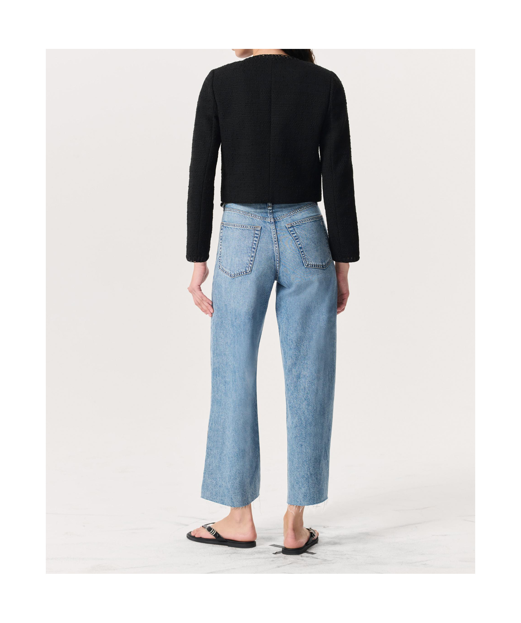 Rag & Bone Cheyenne Whipstitch-trimmed Tweed Lady Jacket