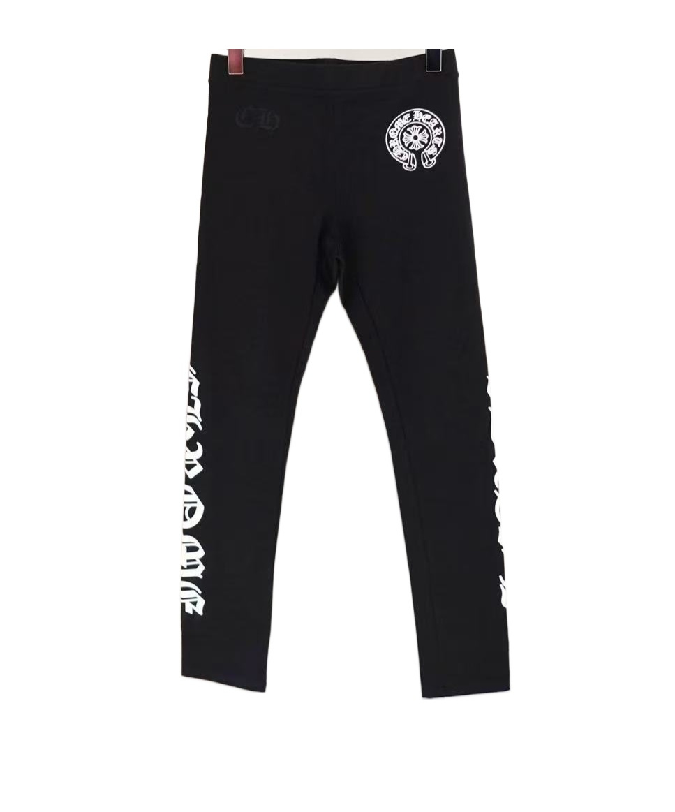 Chrome Hearts Horseshoe Yoga Pants In Black