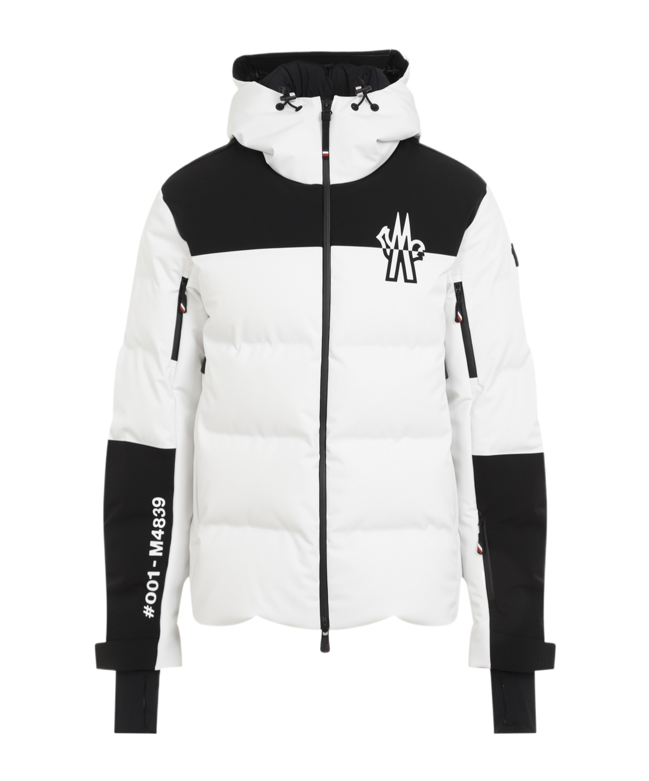 Moncler Colour-block Hooded Puffer Jacker In White