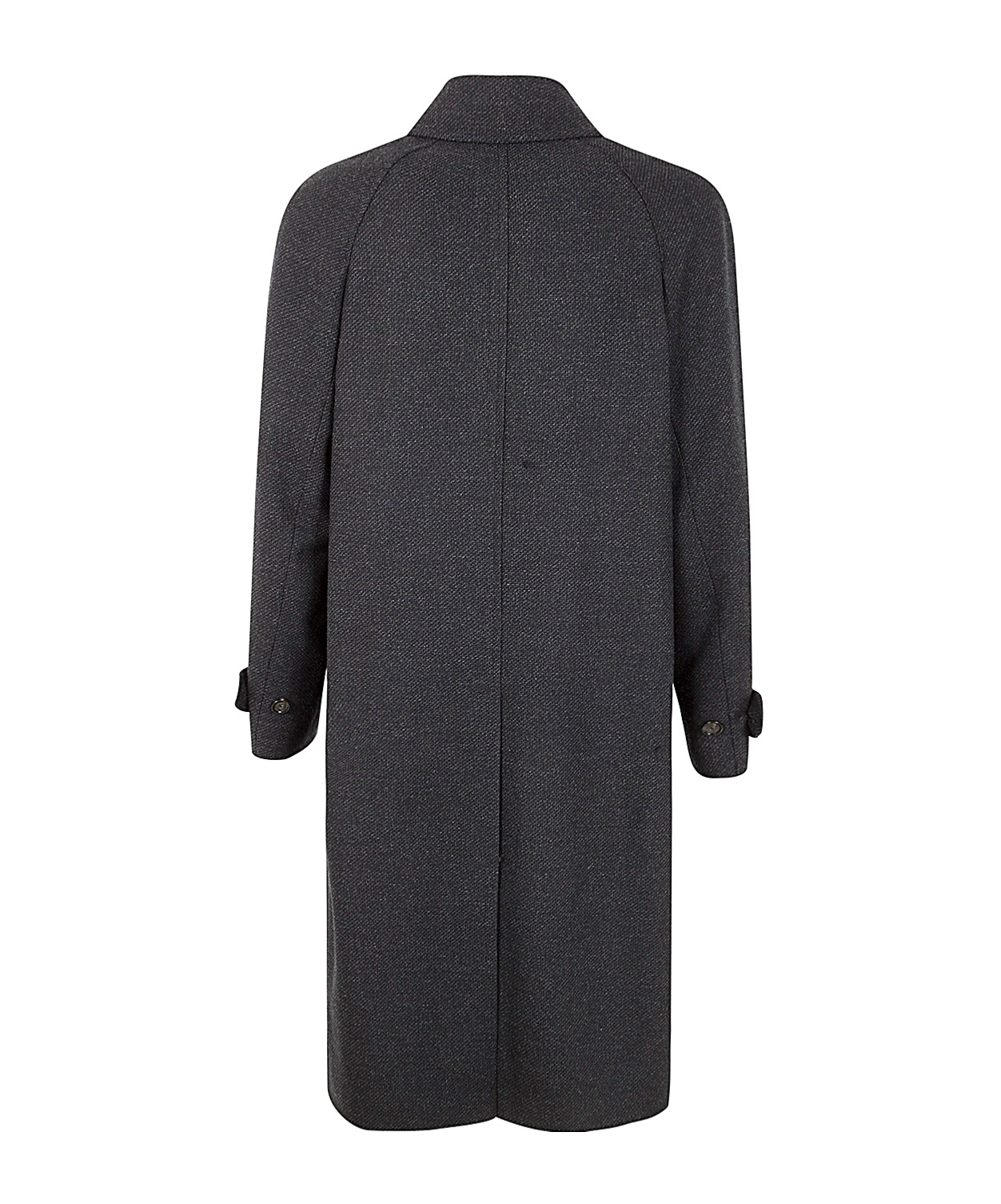 Lardini Classic Wool Blend Overcoat For Men In Black