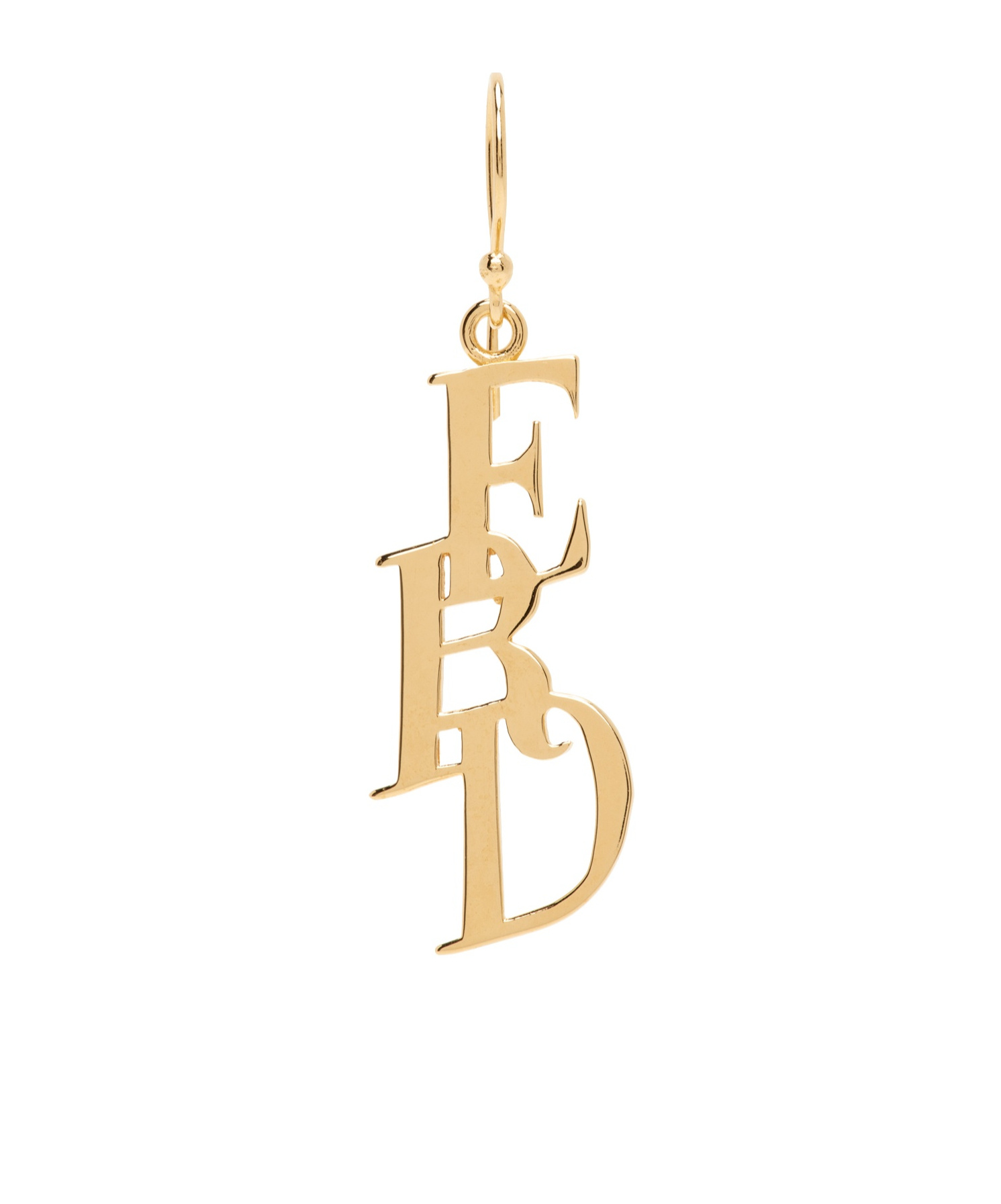 Enfants Riches Deprimes Gold Small Monogram Single Earring In Yellow