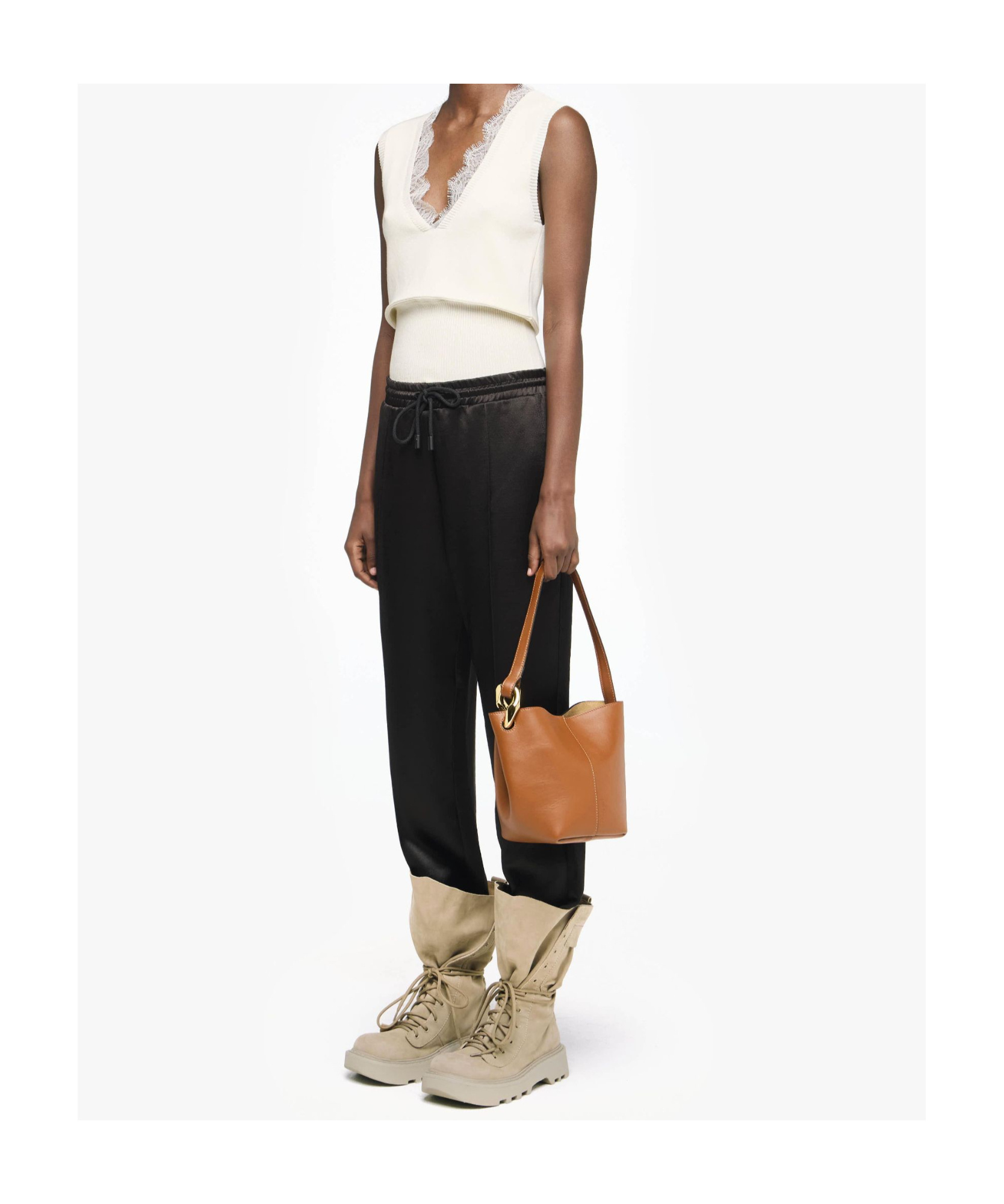 Jw Anderson Drawstring Waist Trousers In Black