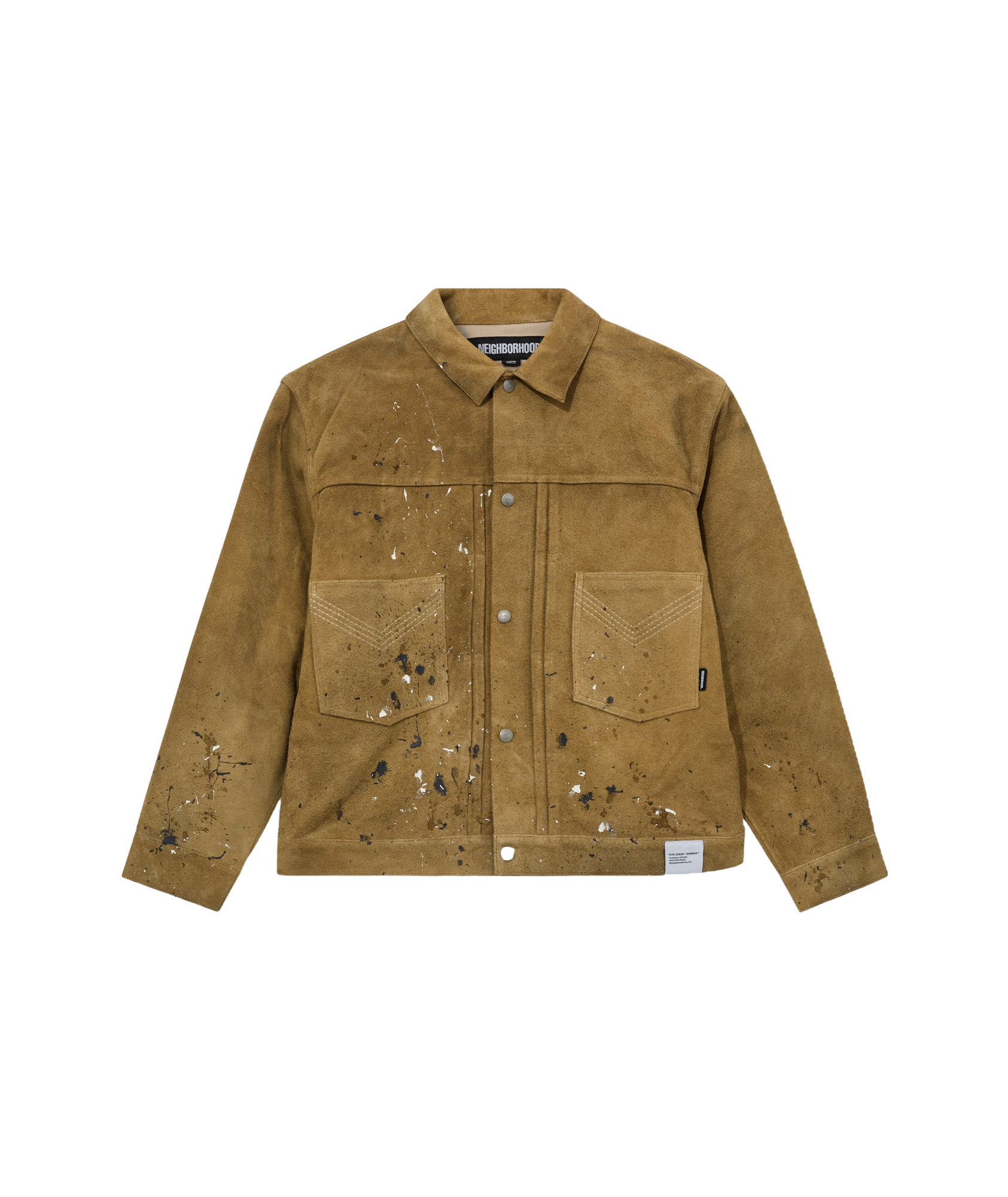 NEIGHBORHOOD LONG-SLEEVED LEATHER JACKET