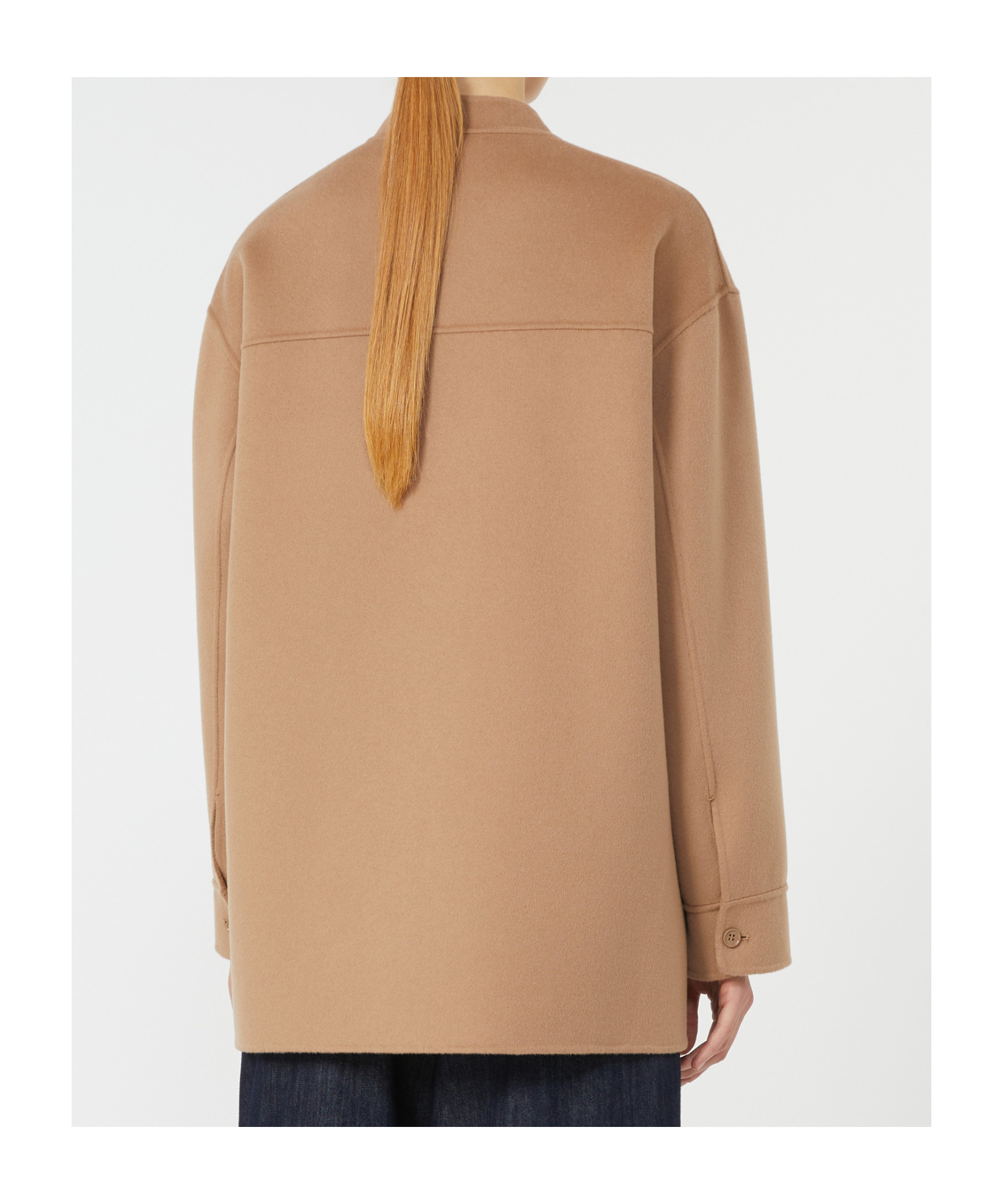 Max Mara Wool Shacket In Brown