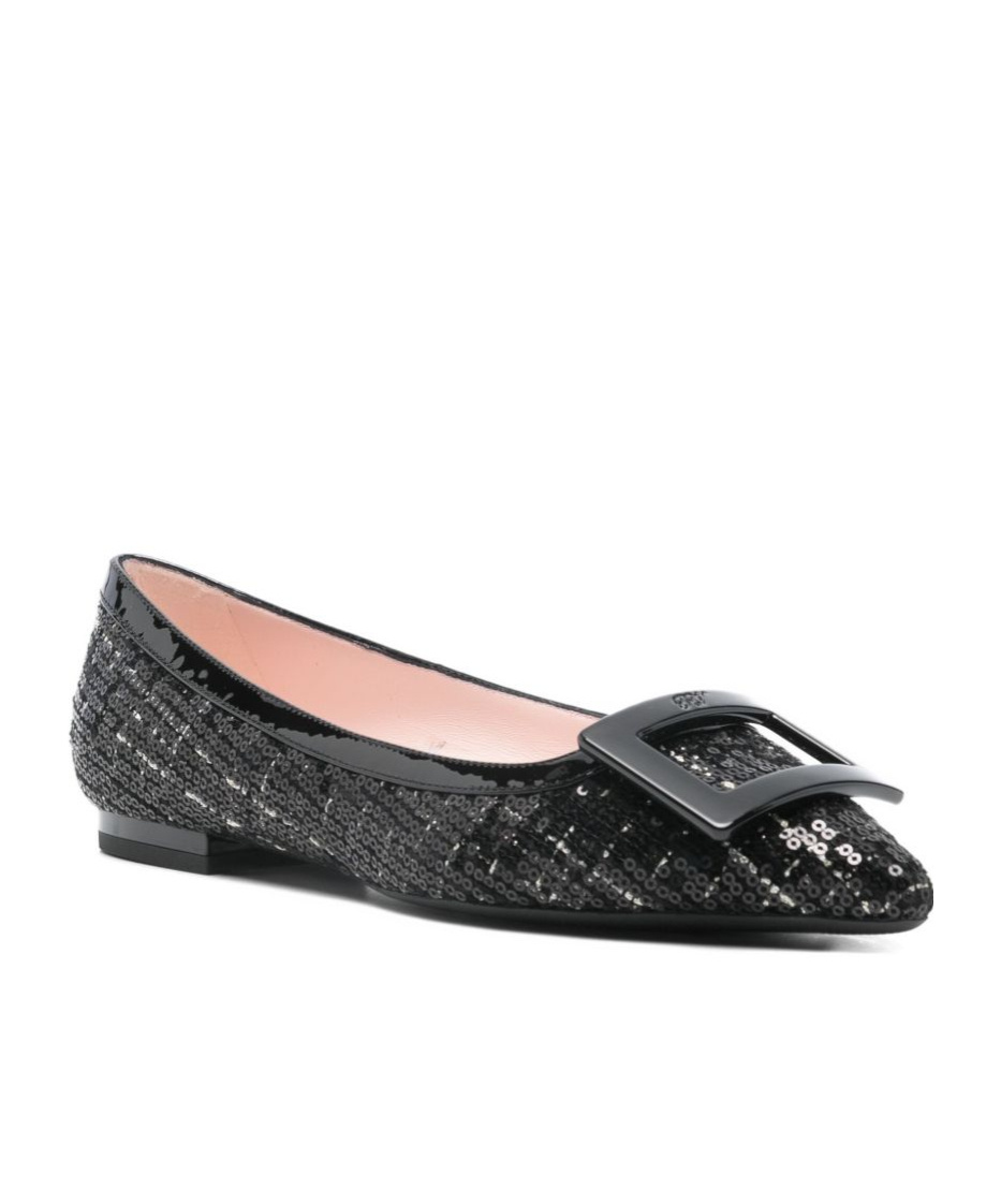 Roger Vivier Pointed-toe Flats In Black