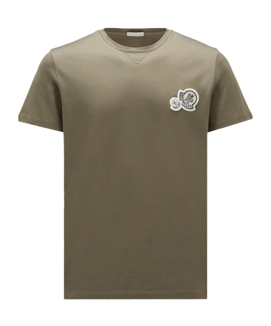 Moncler T-shirt Uni En Coton In Green